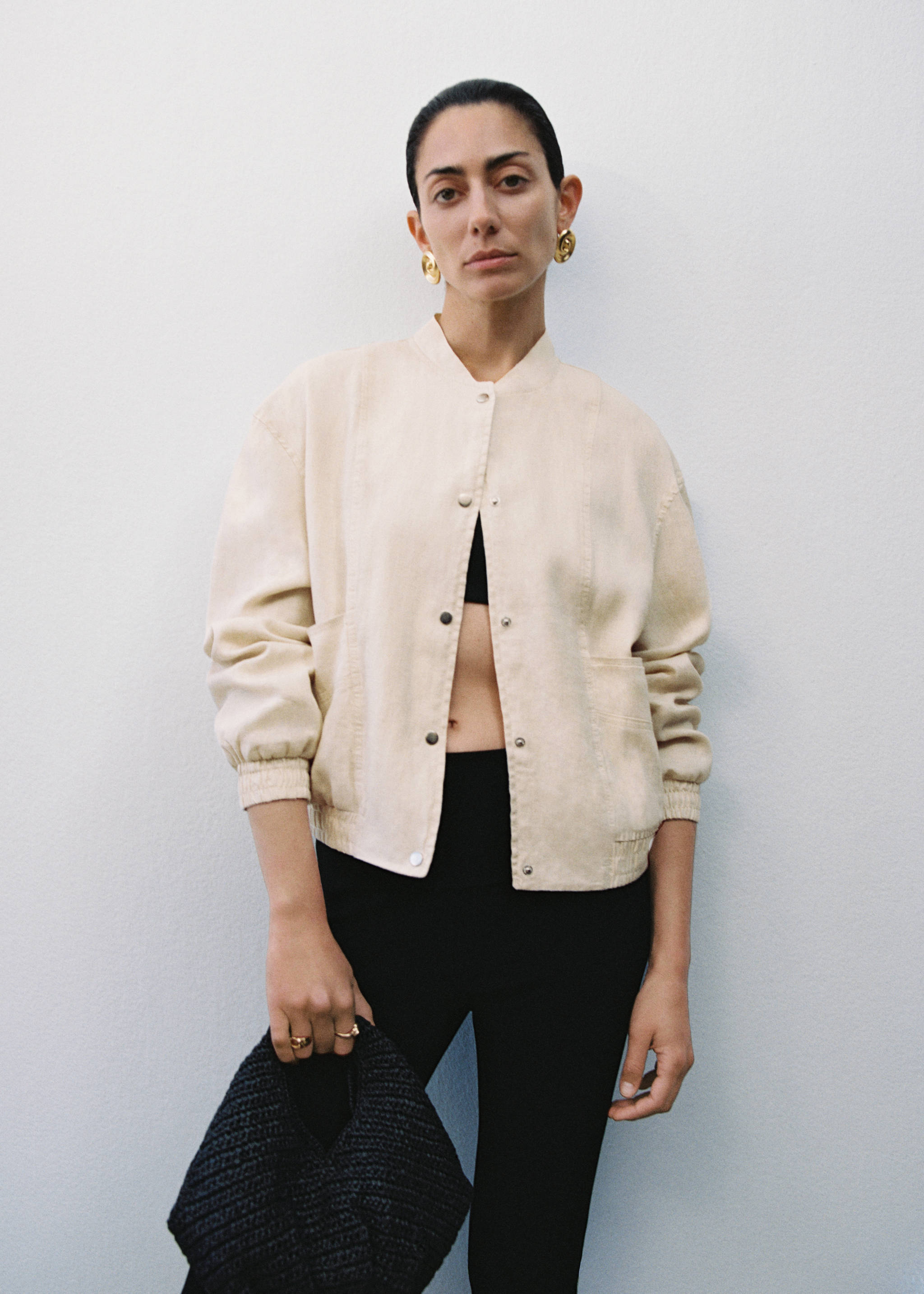 Buttons linen-blend jacket - Details of the article 7