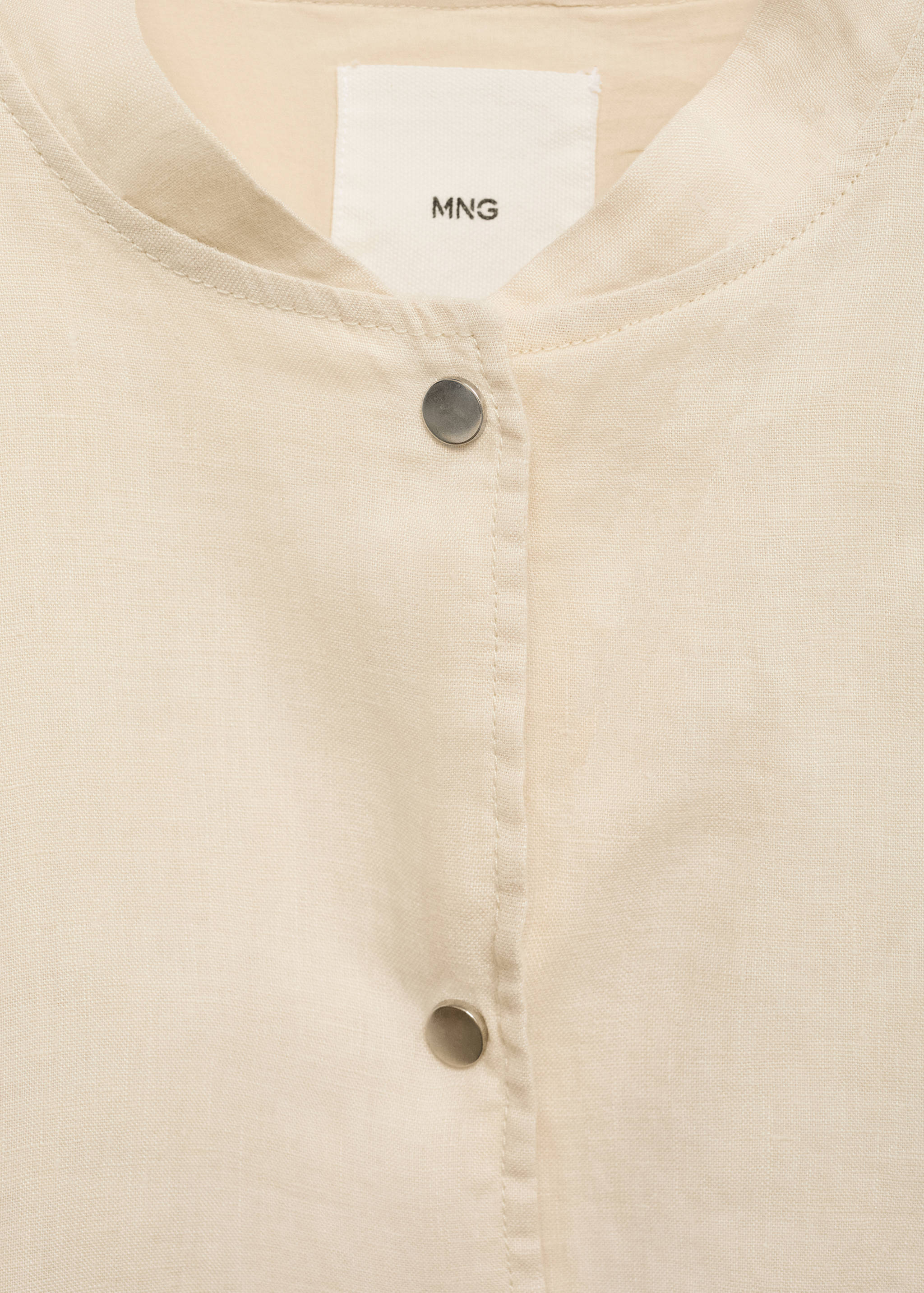 Buttons linen-blend jacket - Details of the article 8