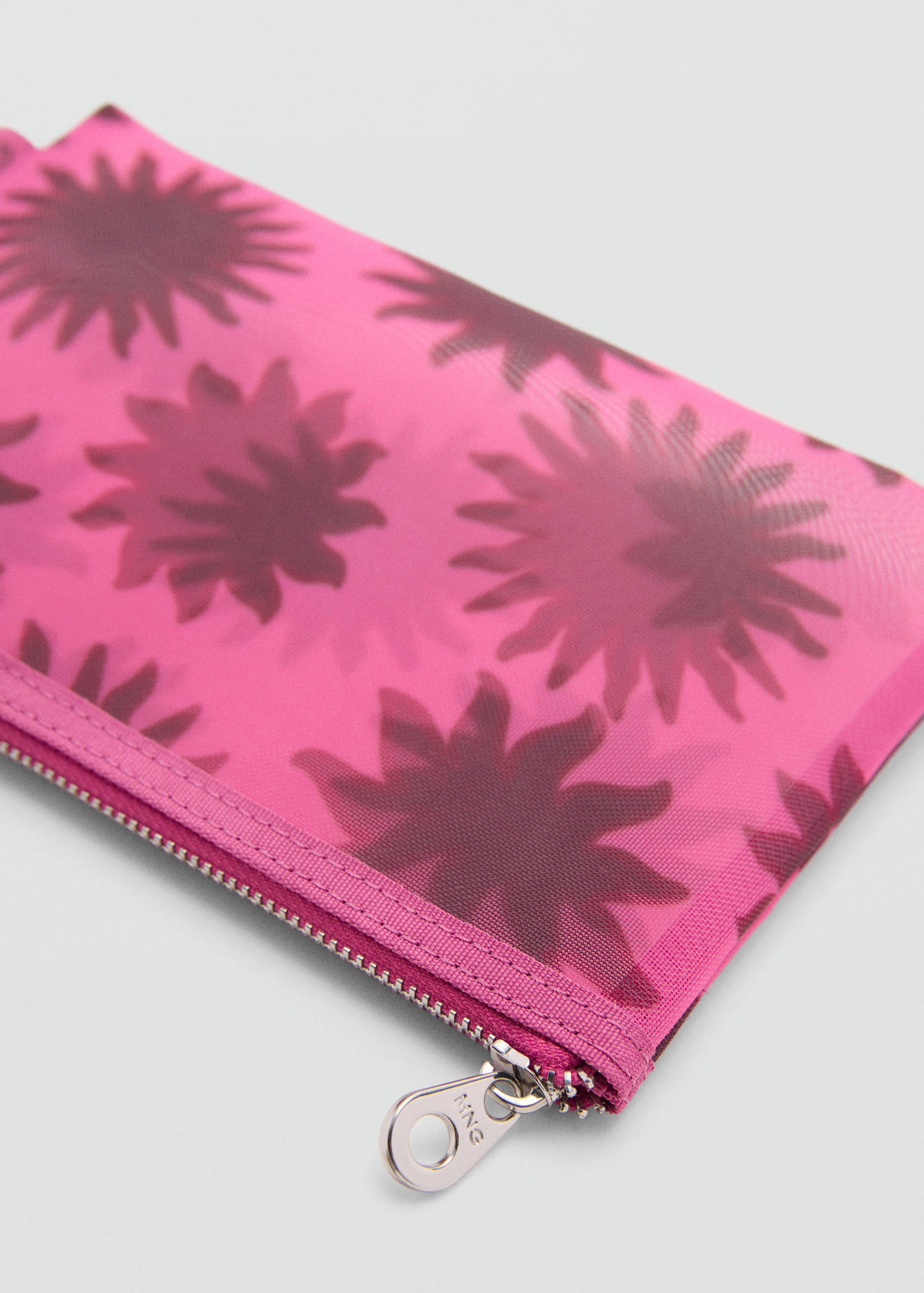 Printed transparent cosmetics bag - Medium plane