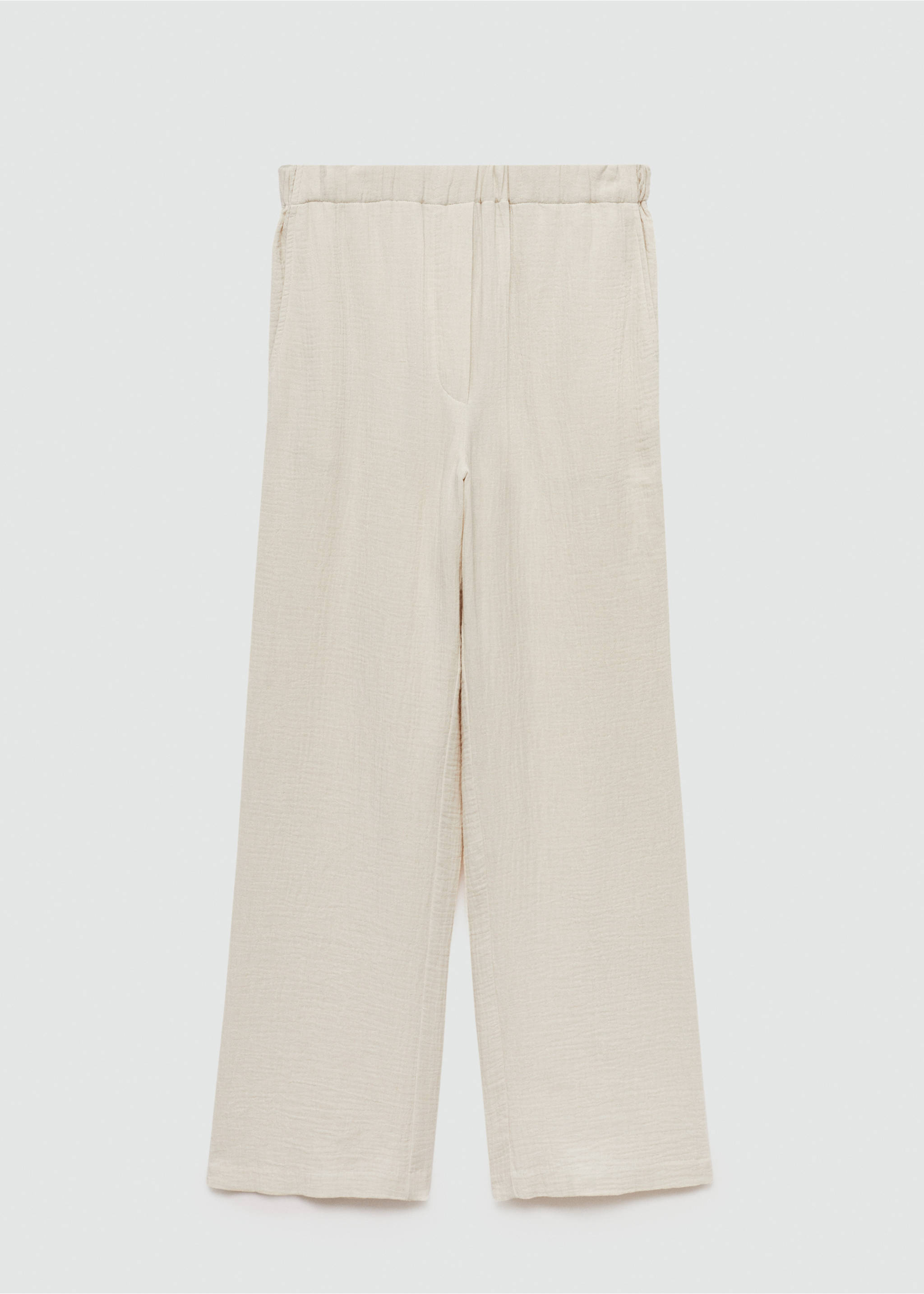 Pantalón wide leg algodón - Artículo sin modelo, Crudo. Ref: 77040339-00.