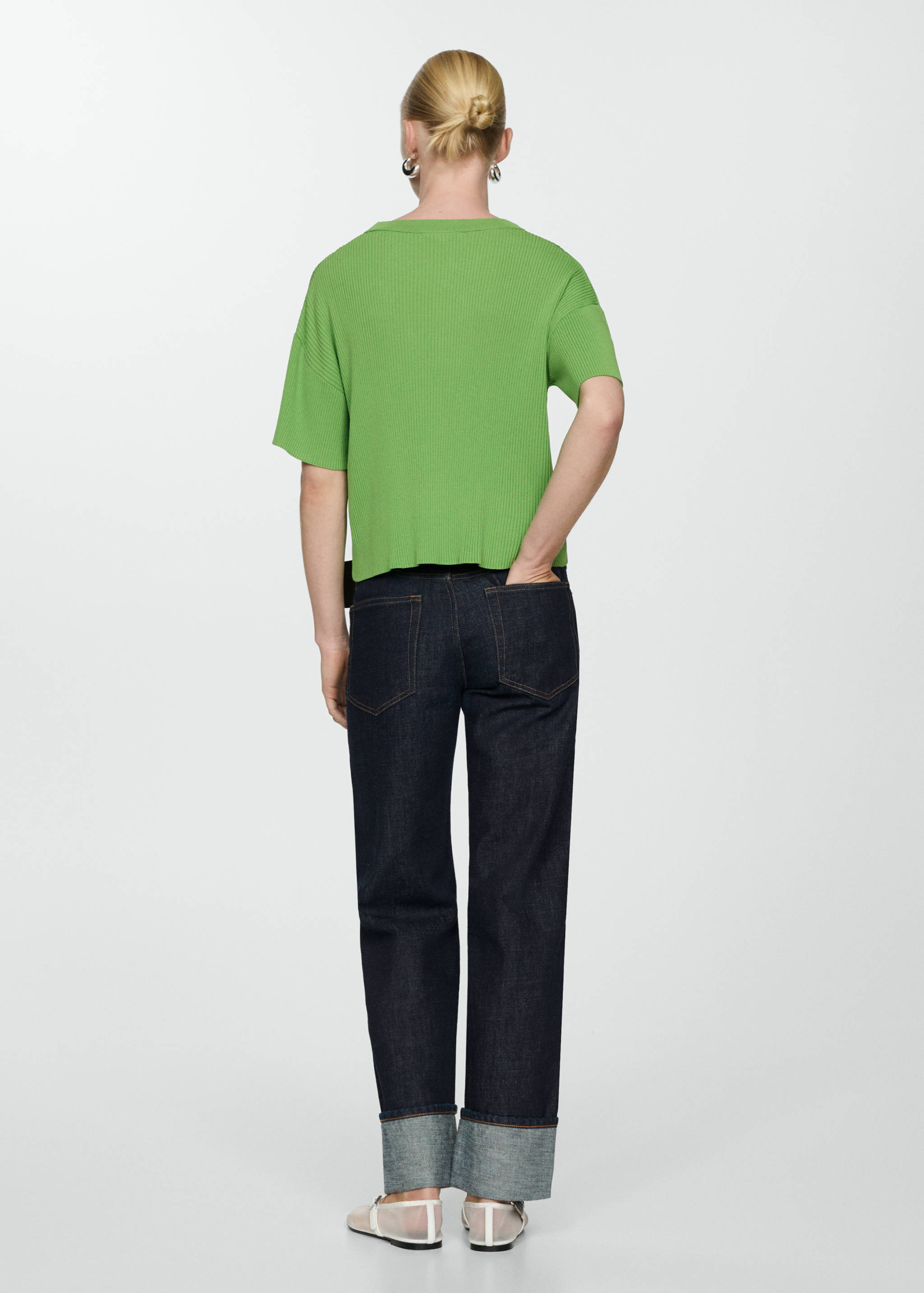 T-shirt maille côtelée - Verso de l’article