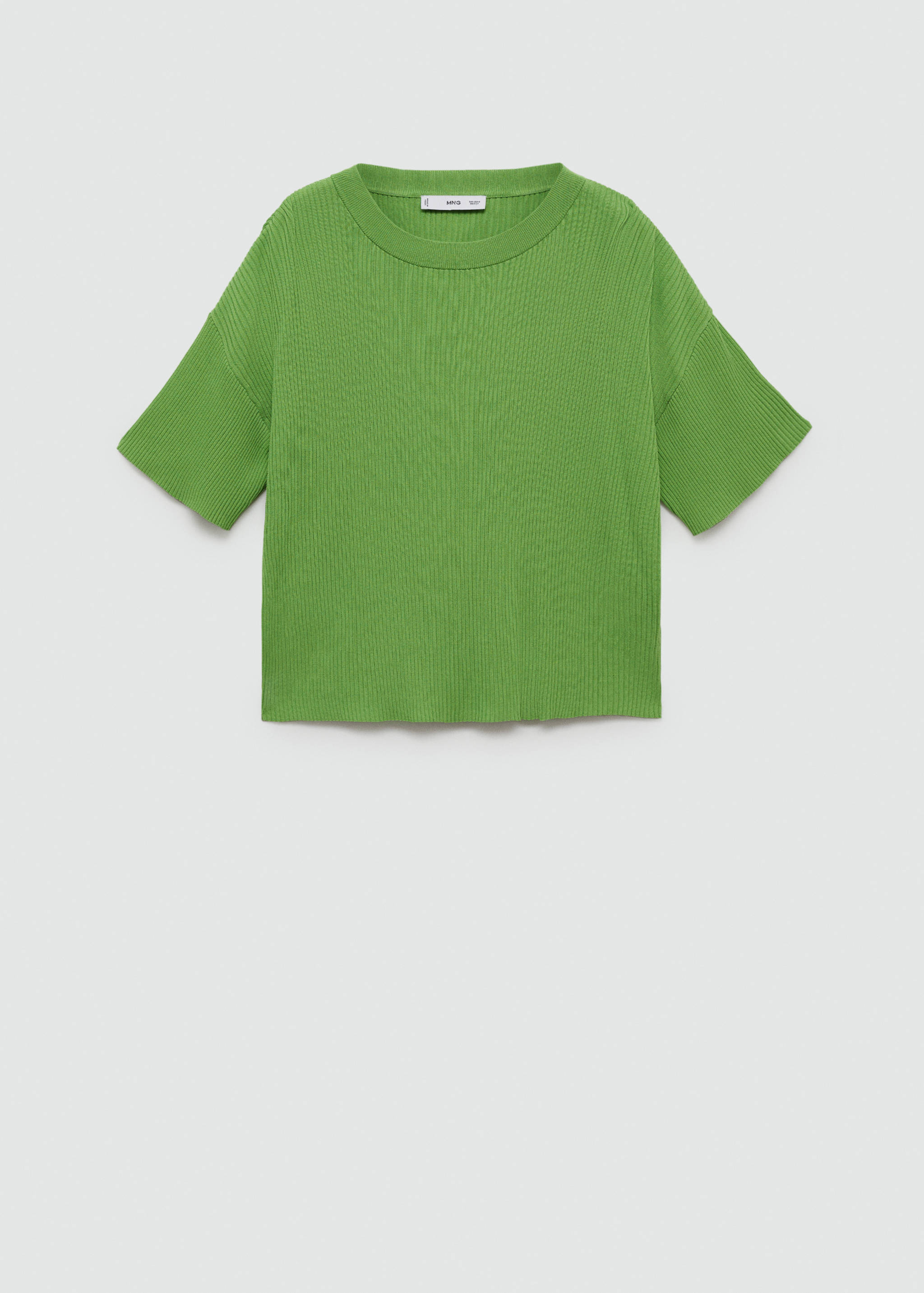 Ribbed  knit t-shirt - Article without model