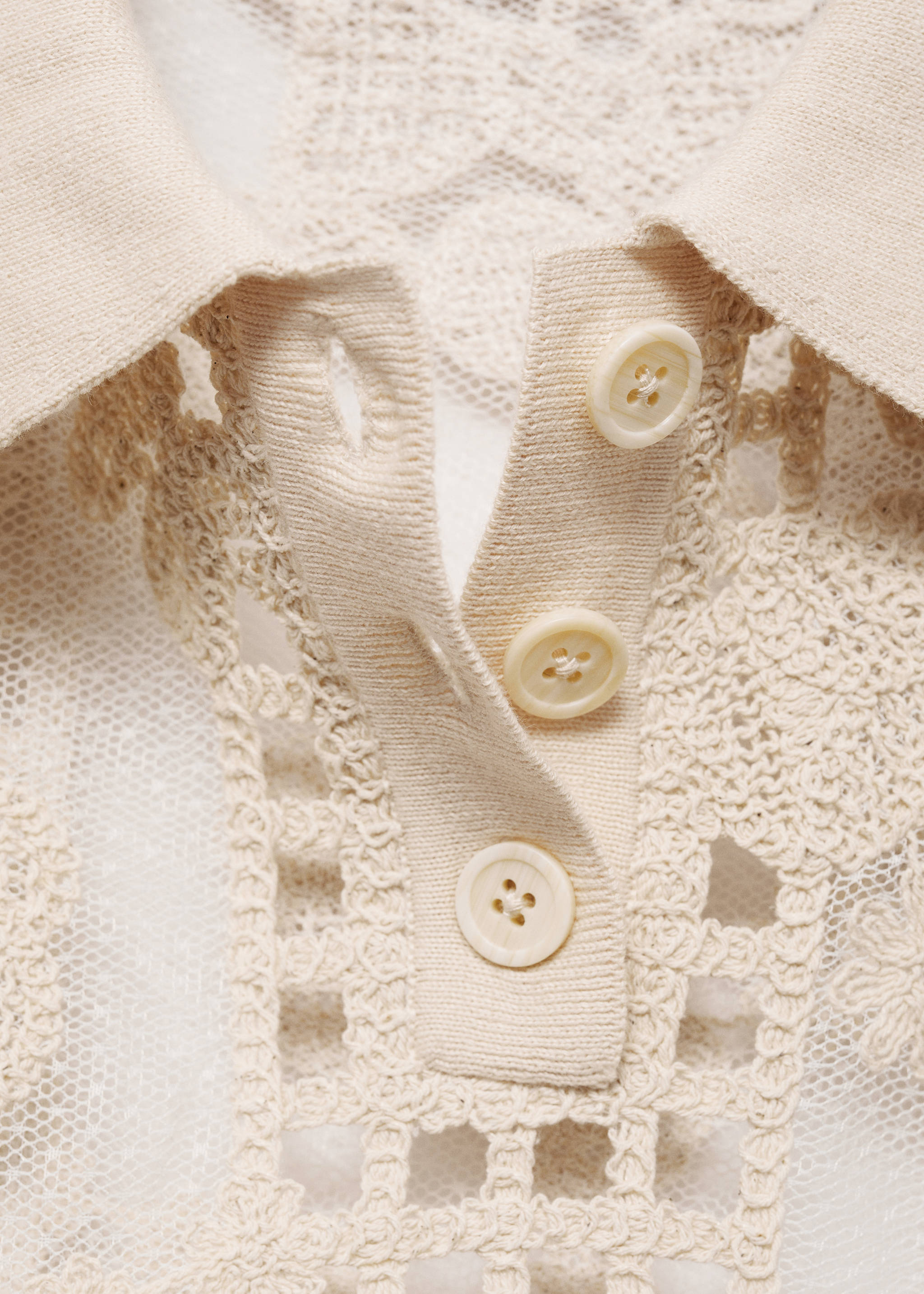 Embroidered blouse with openwork details - Details of the article 8