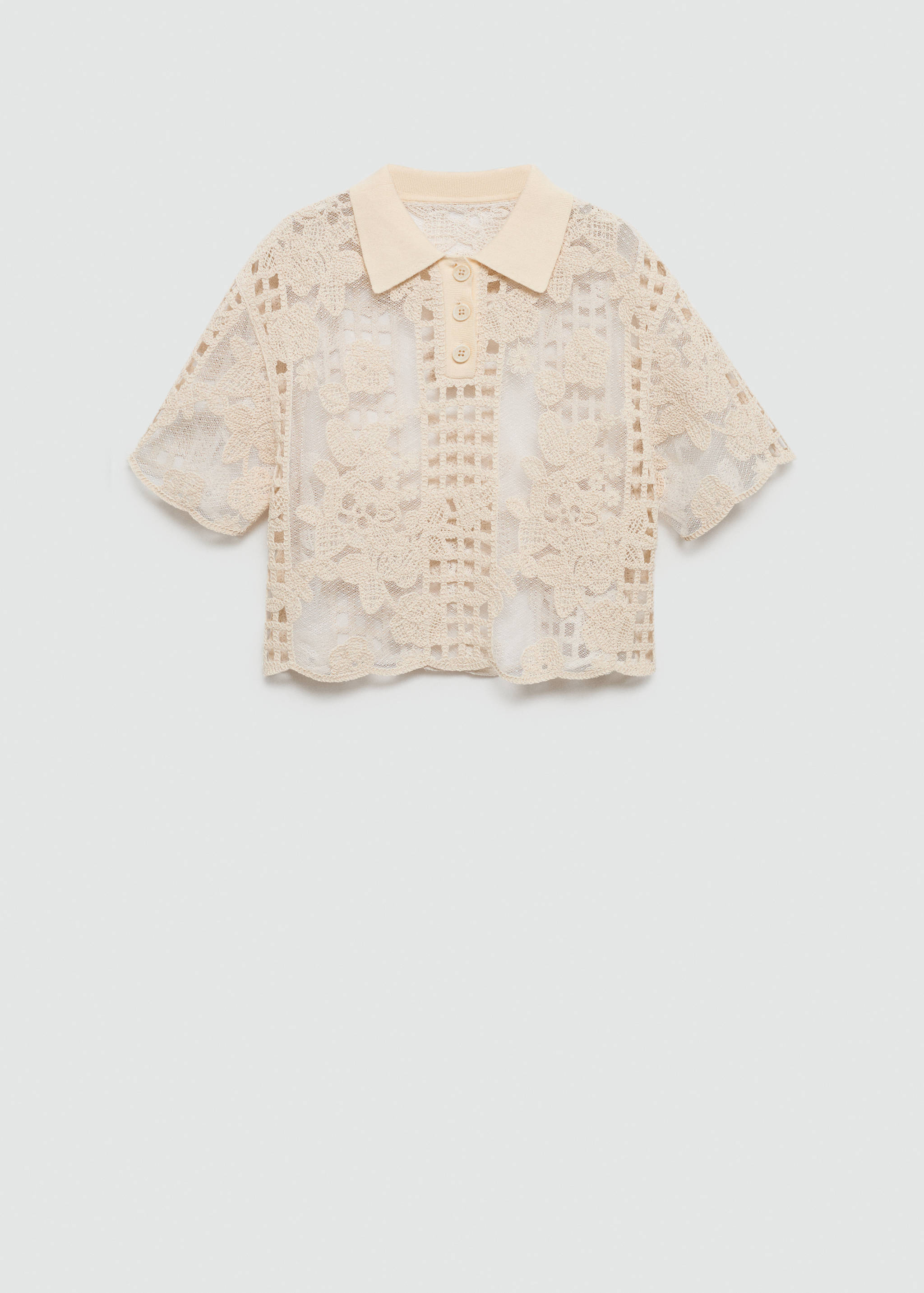 Blouse brodée détails ajourés - Article sans modèle