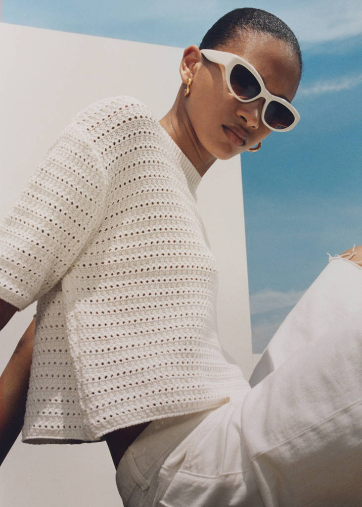 Knitted sweater with openwork details — Off White