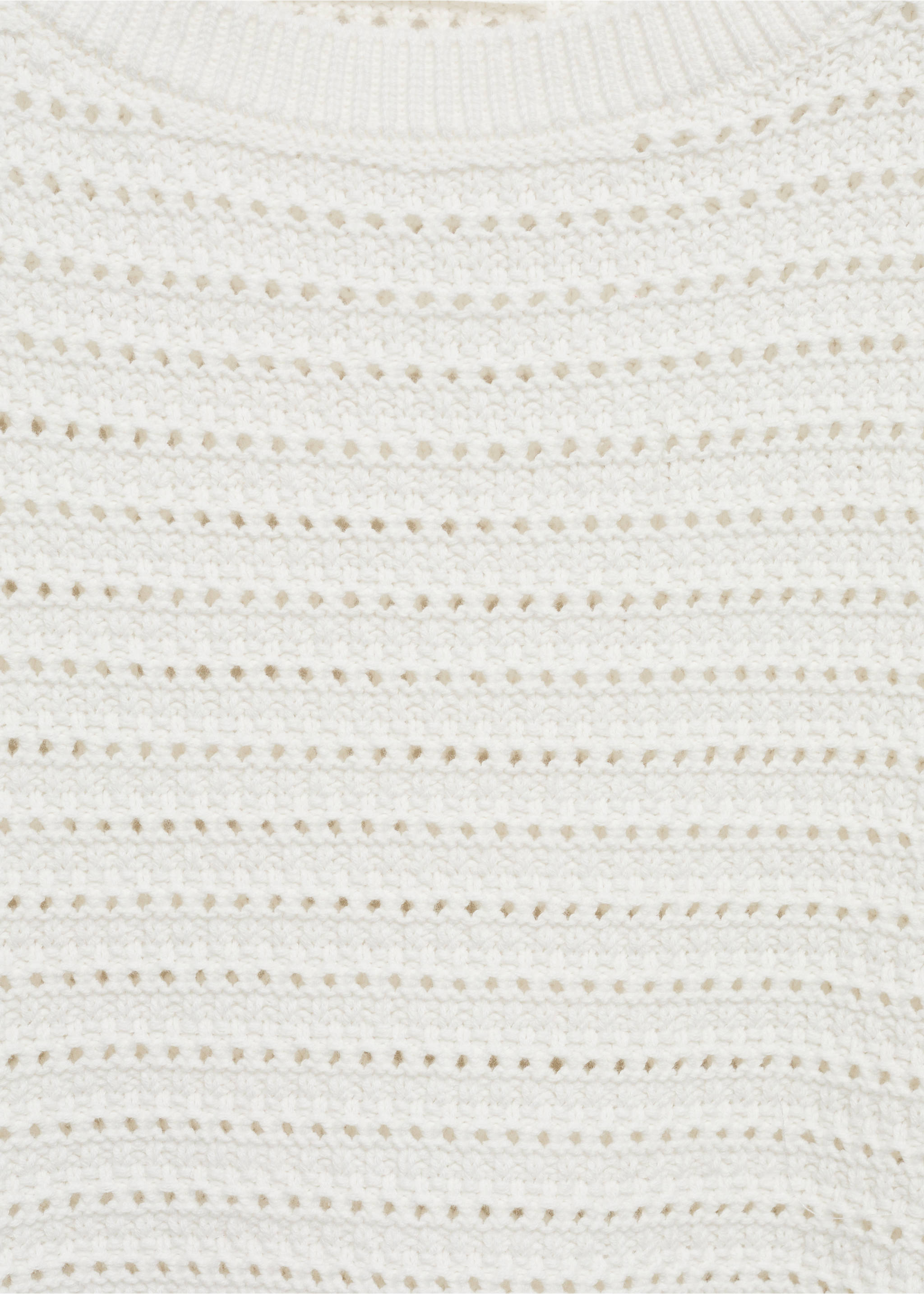 Pull-over maille détails ajourés - Détail de l'article 8, Blanc cassé. Ref: 77040342-00.
