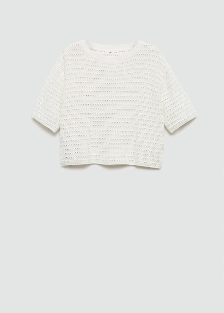Knitted sweater with openwork details — Off White