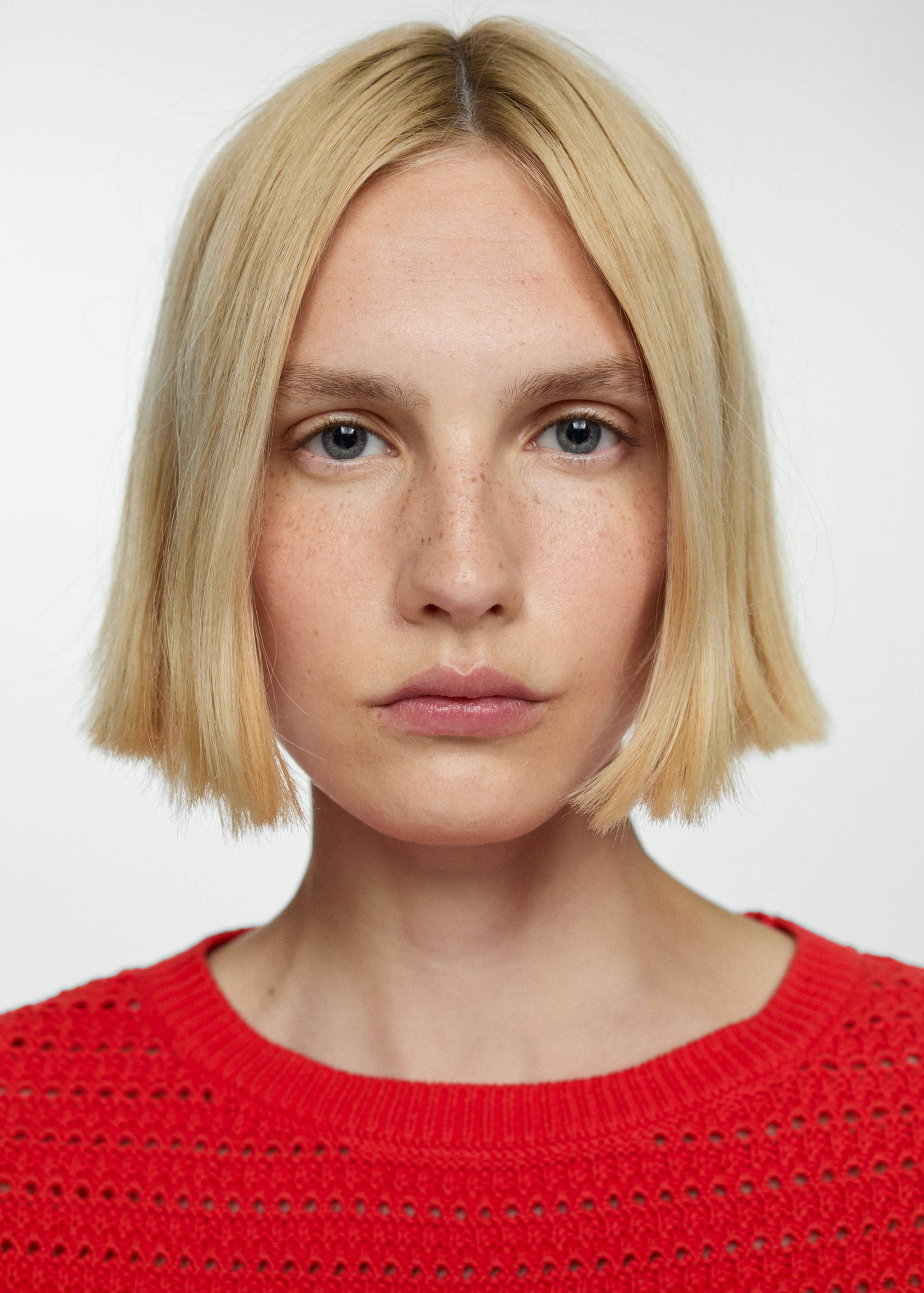 Knitted sweater with openwork details - Details of the article 1