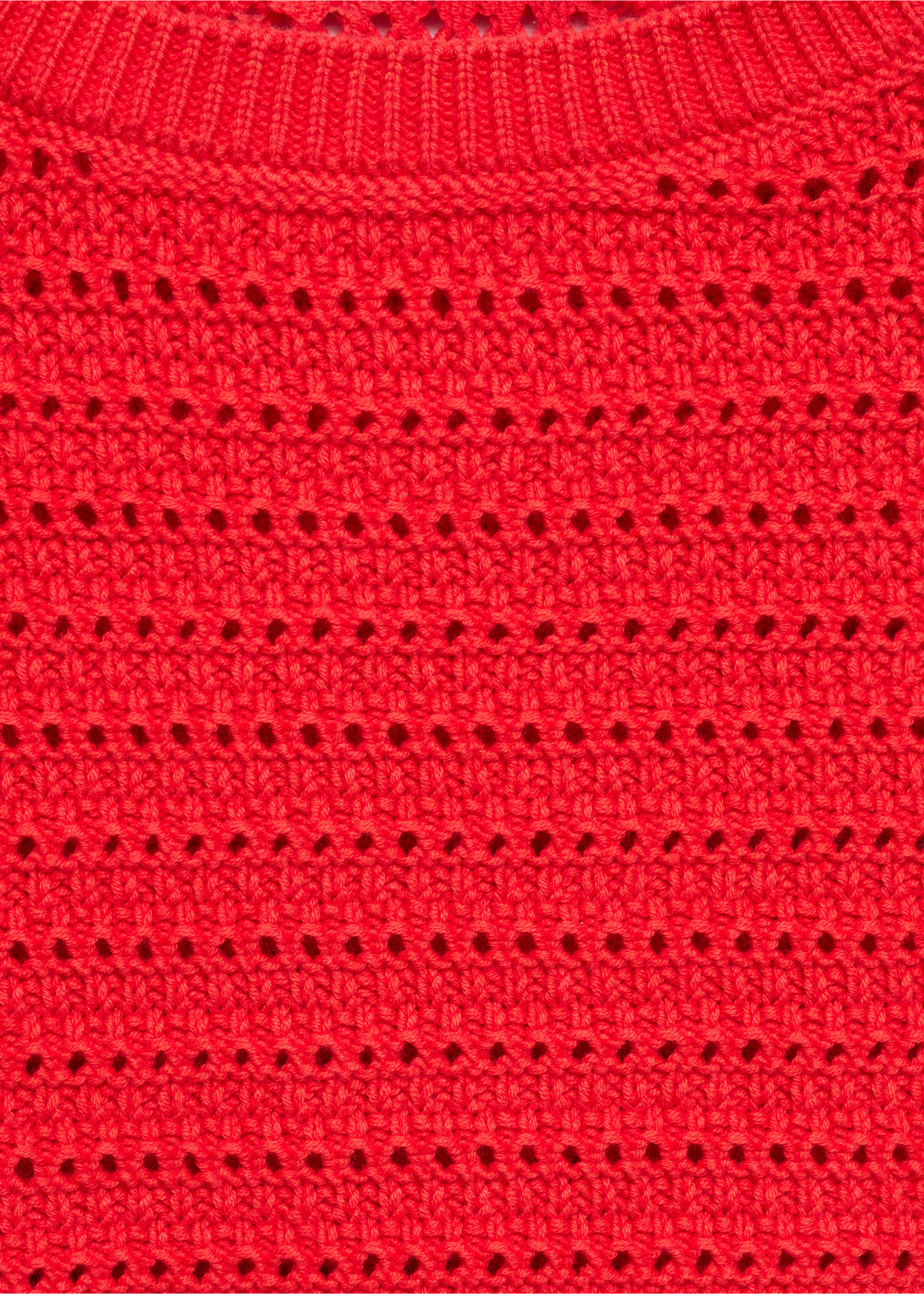 Pull-over maille détails ajourés - Détail de l'article 8, Corail. Ref: 77040342-00.
