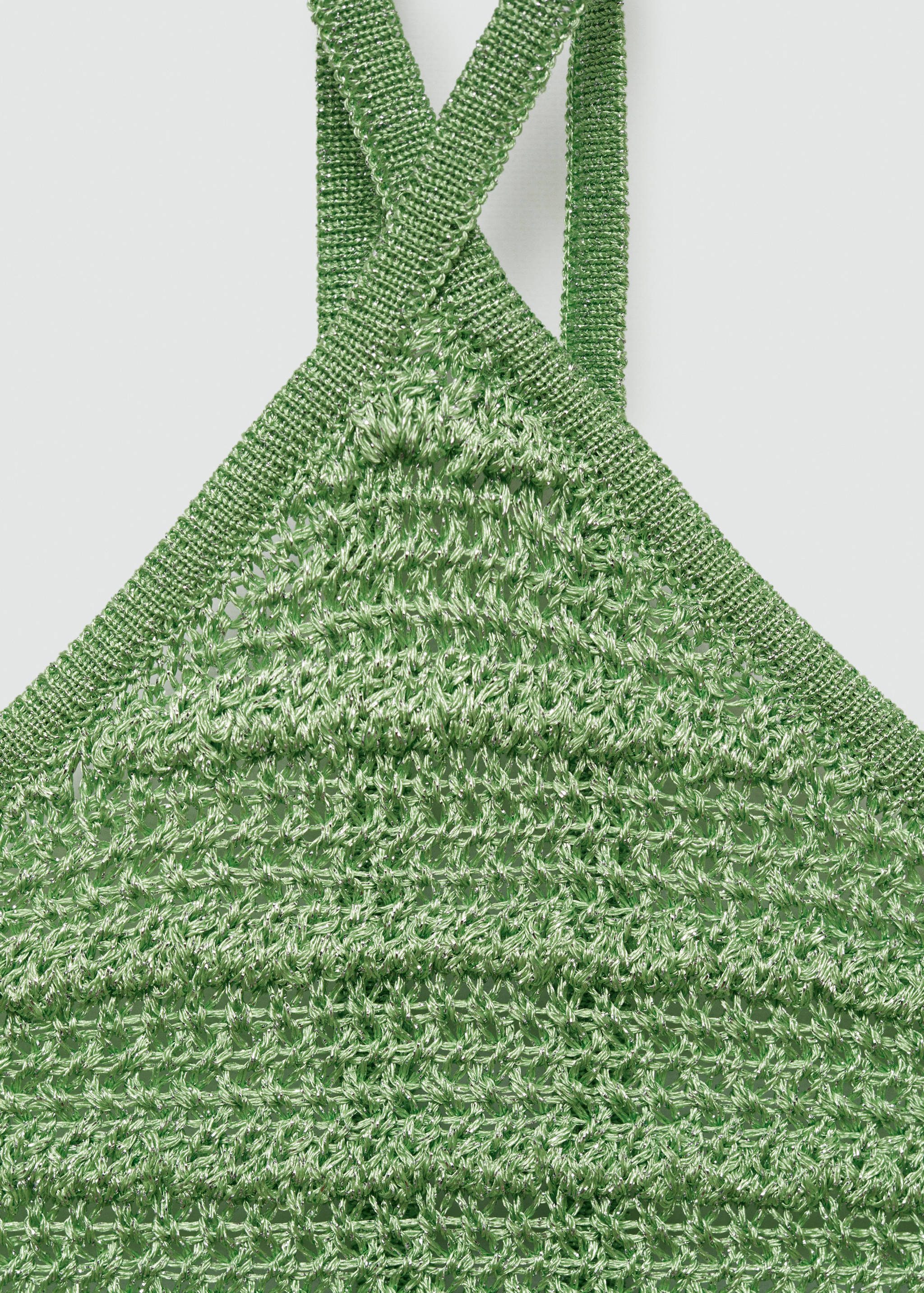 Halter-neck lurex knitted top - Details of the article 8