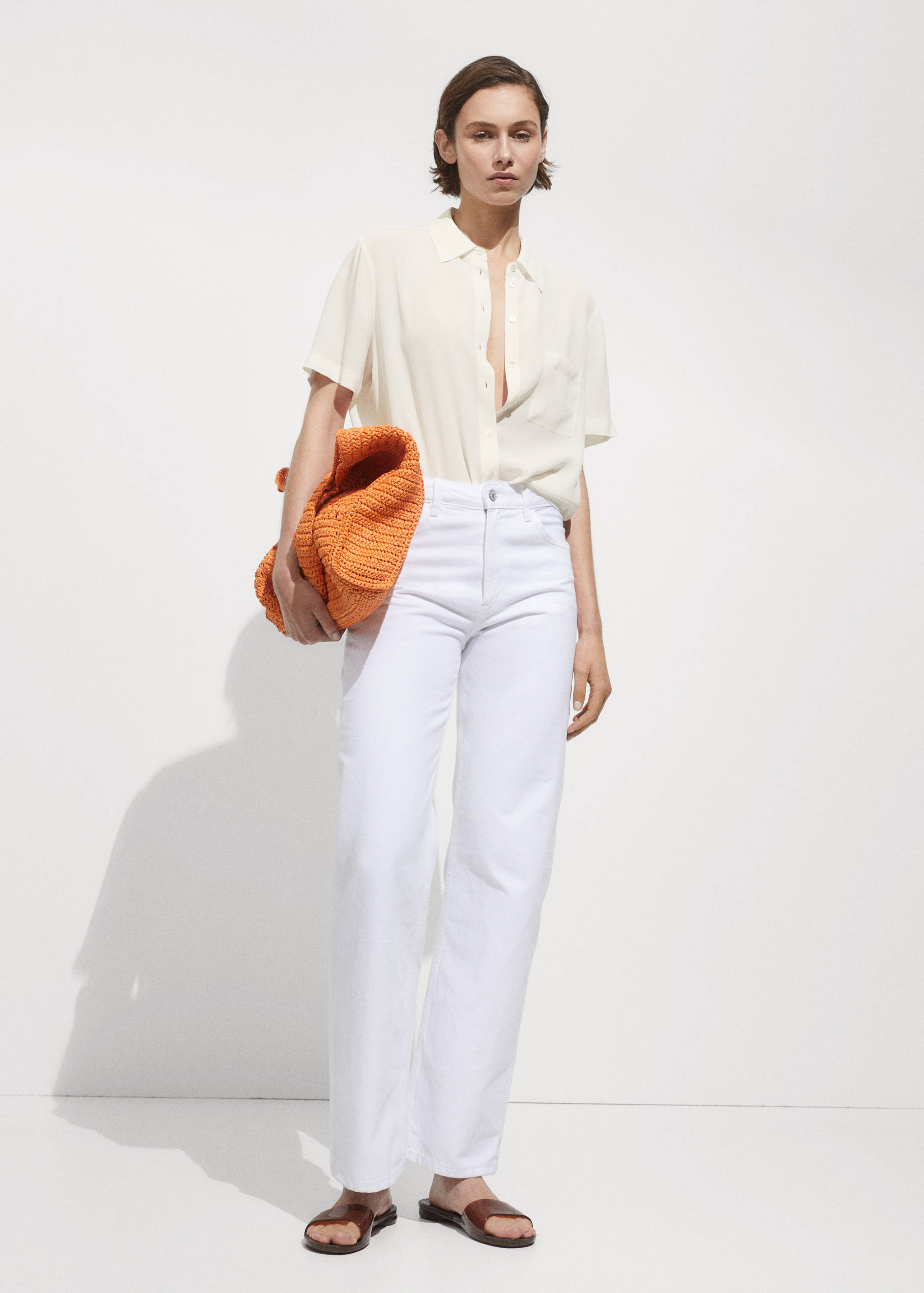 قميص بجيب وأكمام قصيرة - رؤية عامة