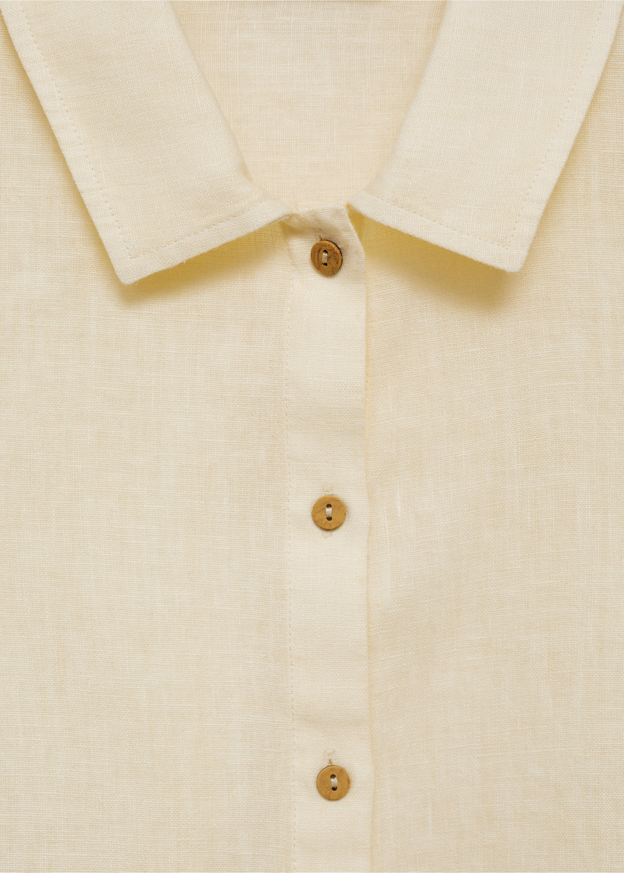 Chemise lin manches courtes - Détail de l'article 8, Jaune. Ref: 77040347-00.