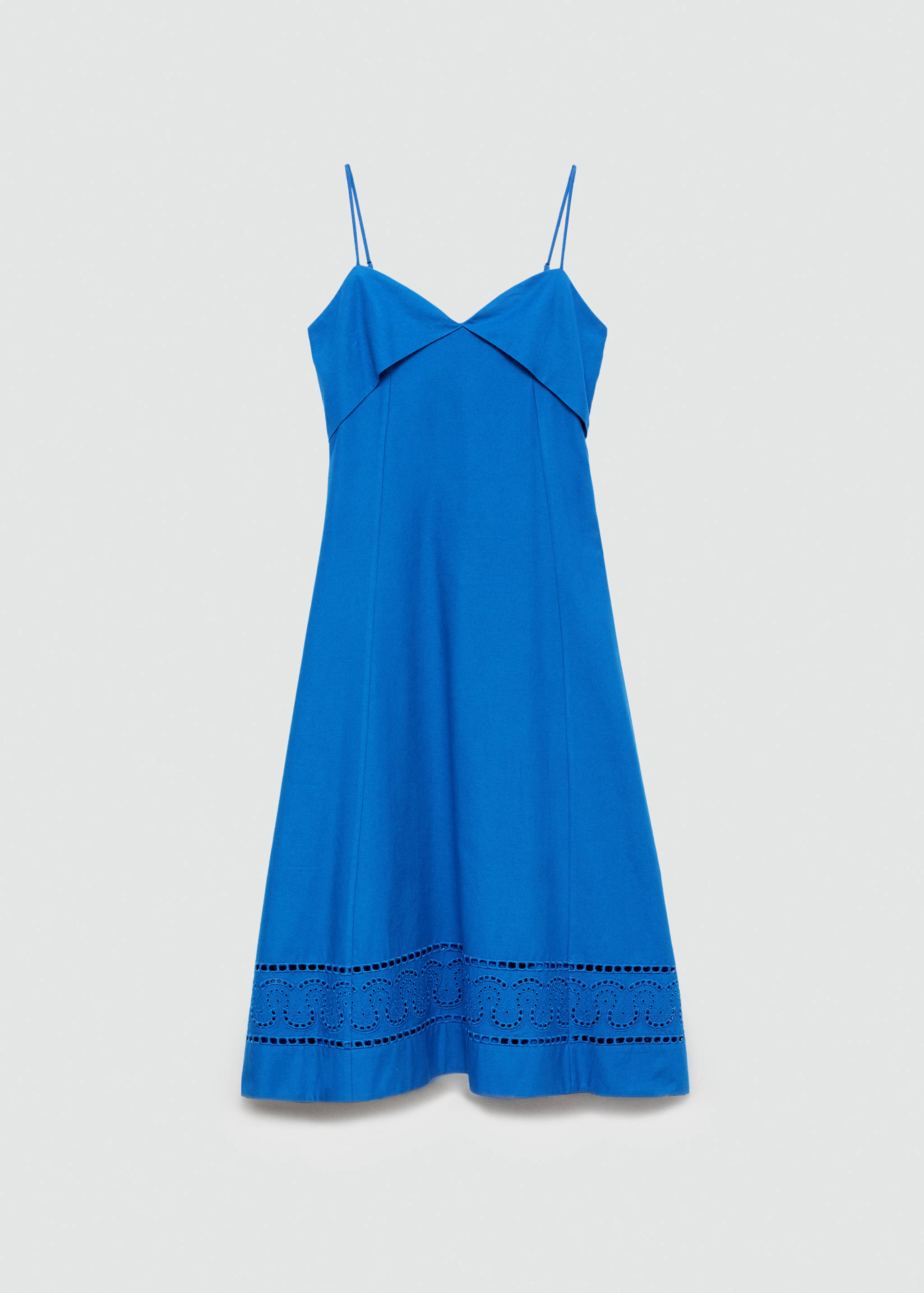 Embroidered dress with turn-down neckline - Article without model