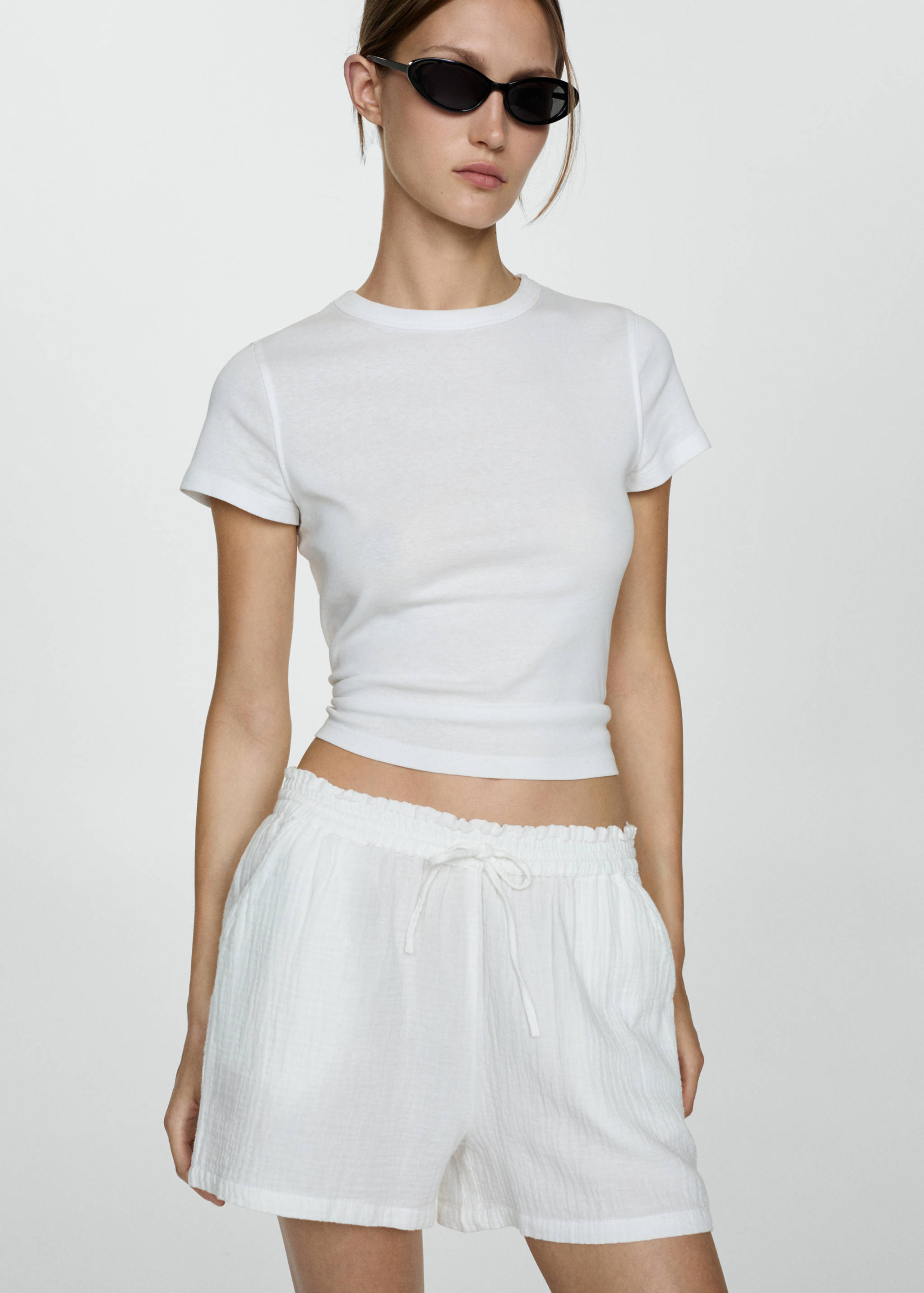 Pantalon imprimé wideleg - Plan moyen