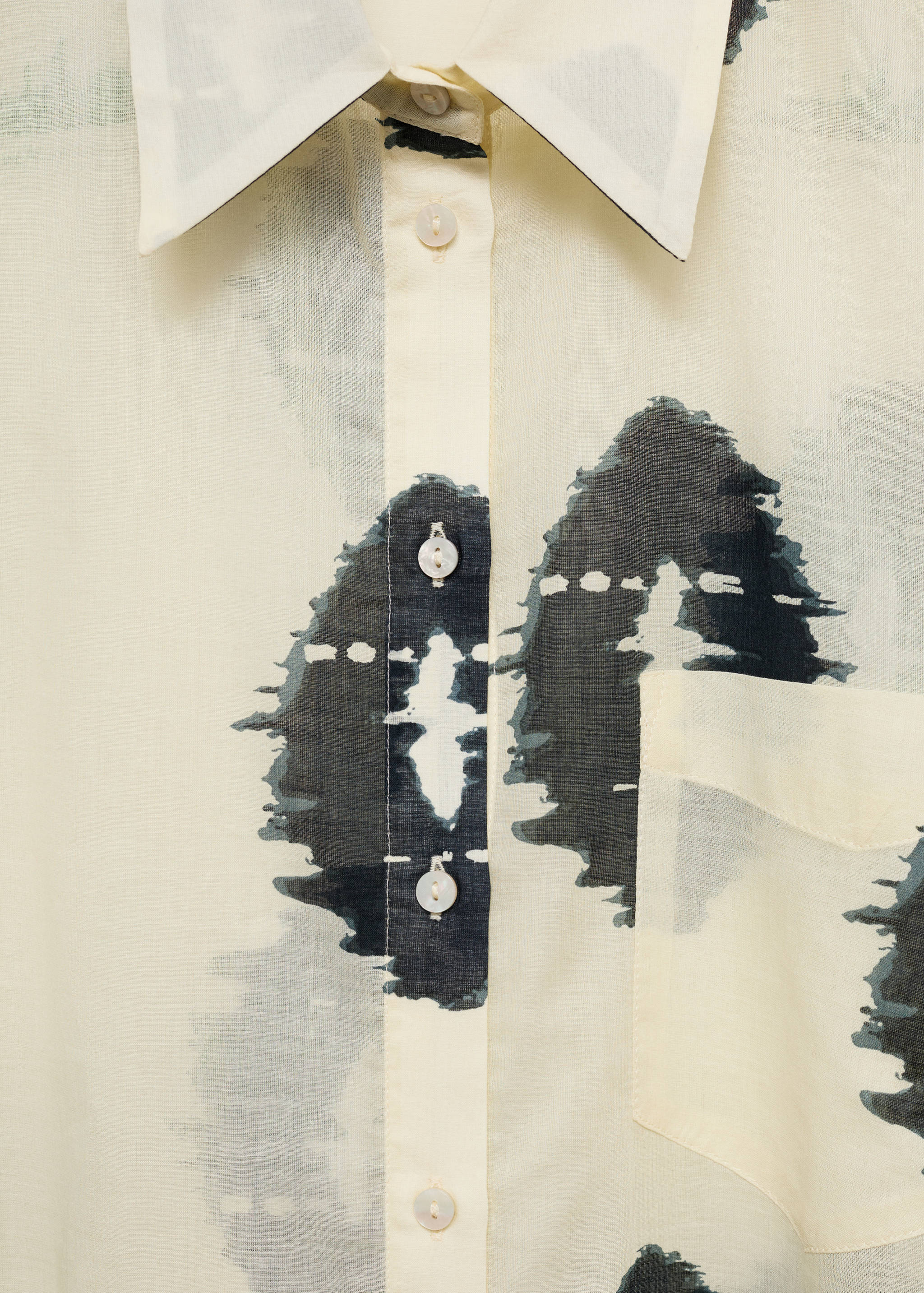 Semi-transparent printed shirt - Details of the article 8