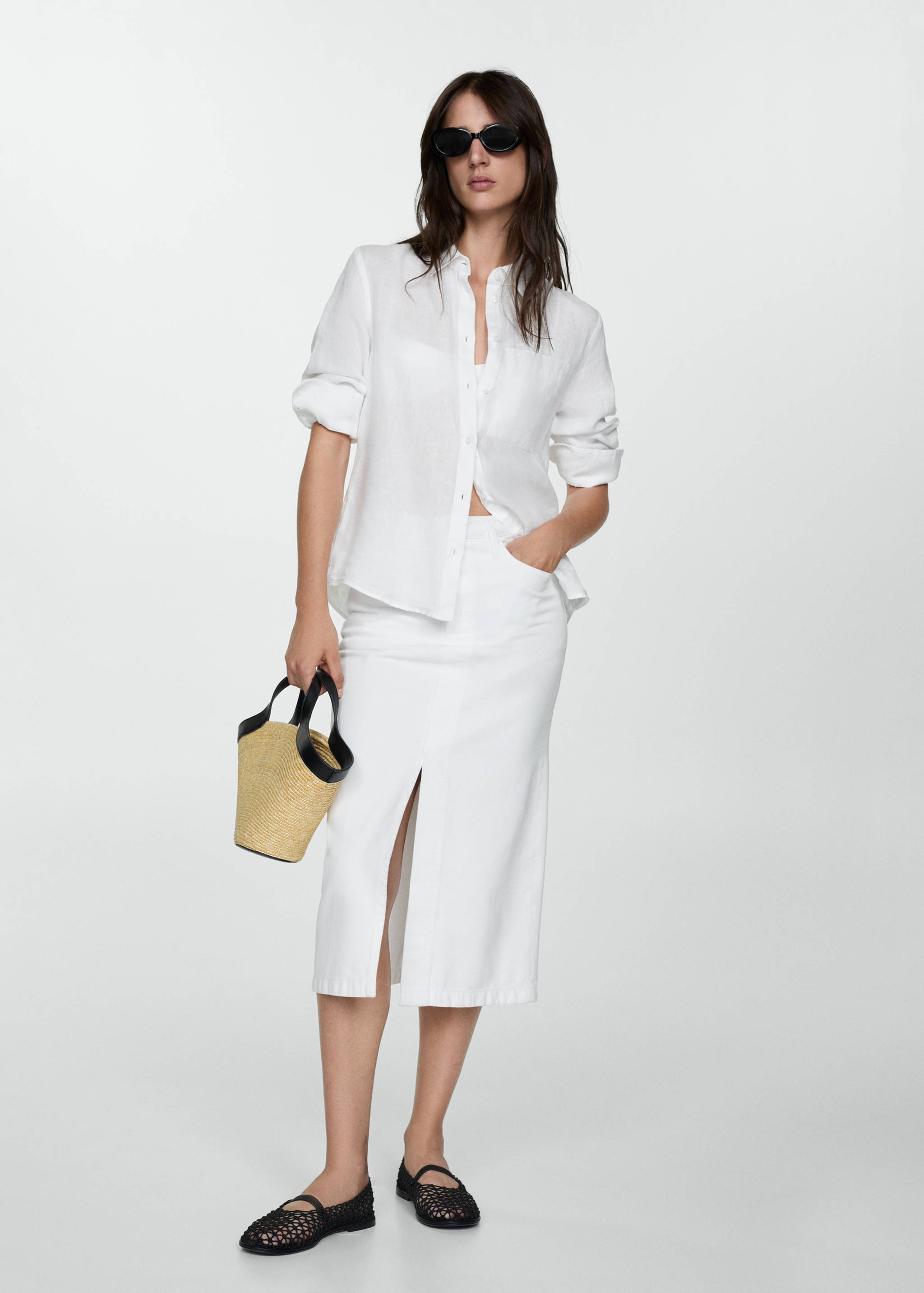 Jupe jean fendue - Plan général