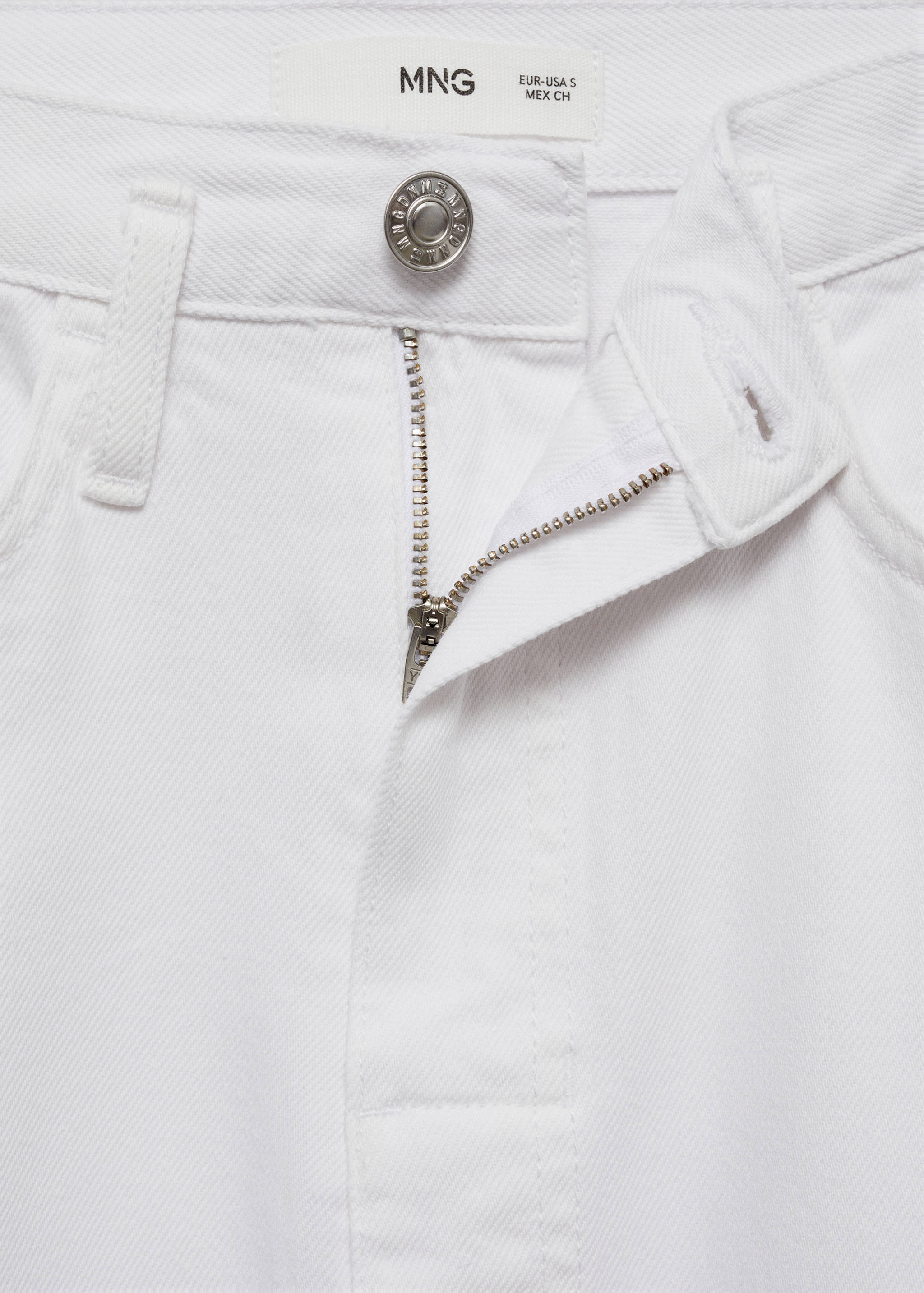 Jupe jean fendue - Détail de l'article 8, Blanc. Ref: 77040356-00.