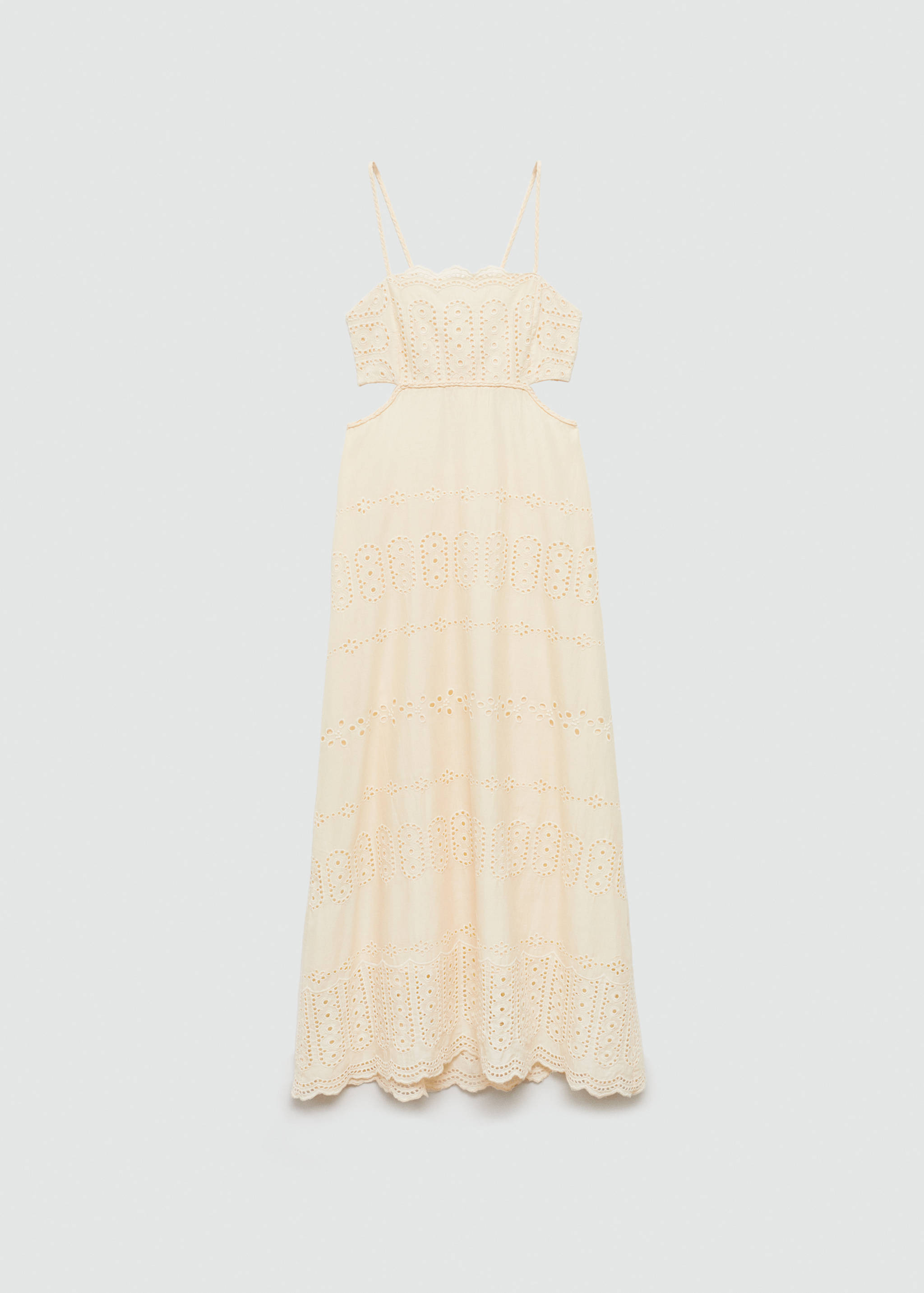 Embroidered dress with side slits - Article without model