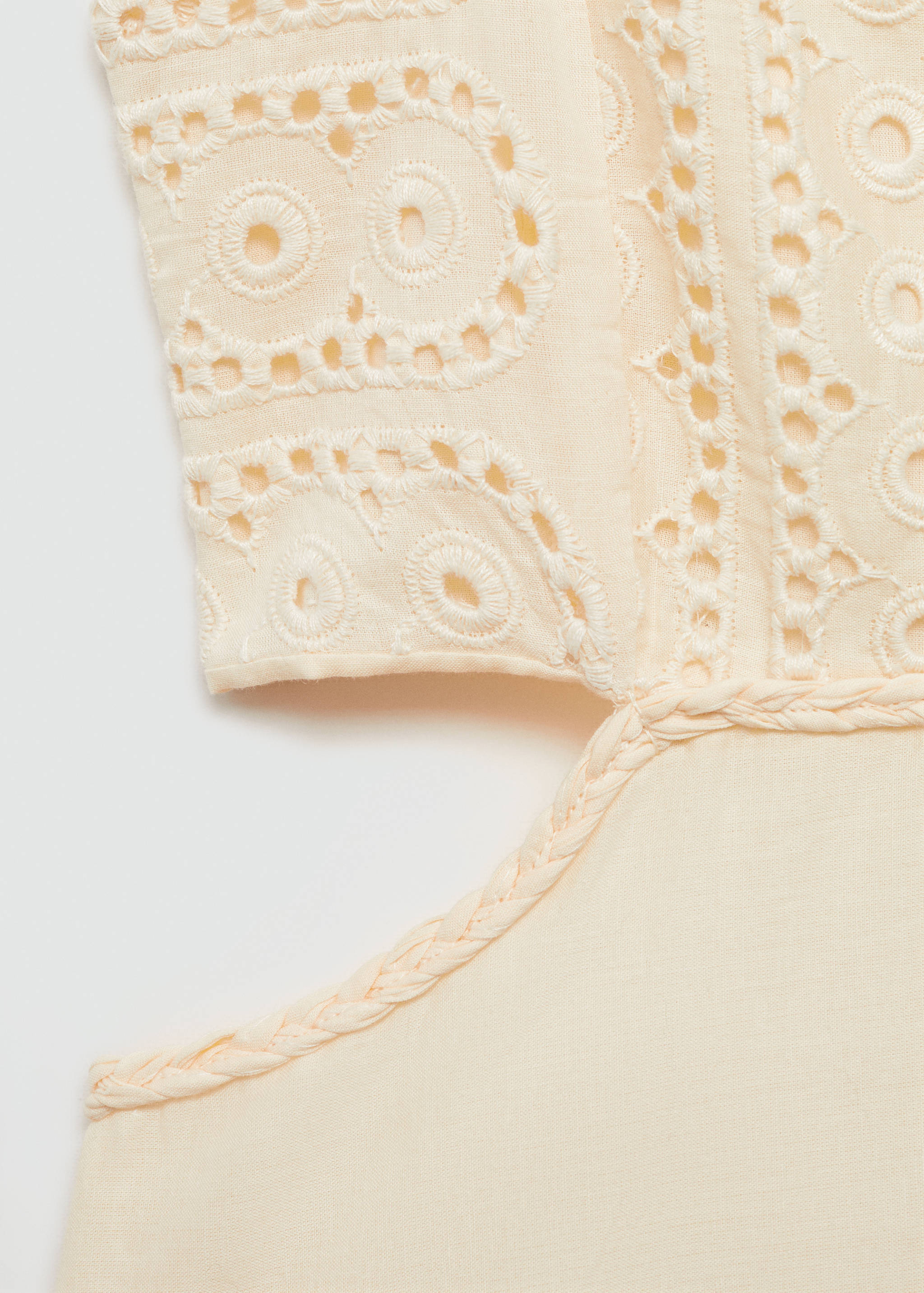 Embroidered dress with side slits - Details of the article 8