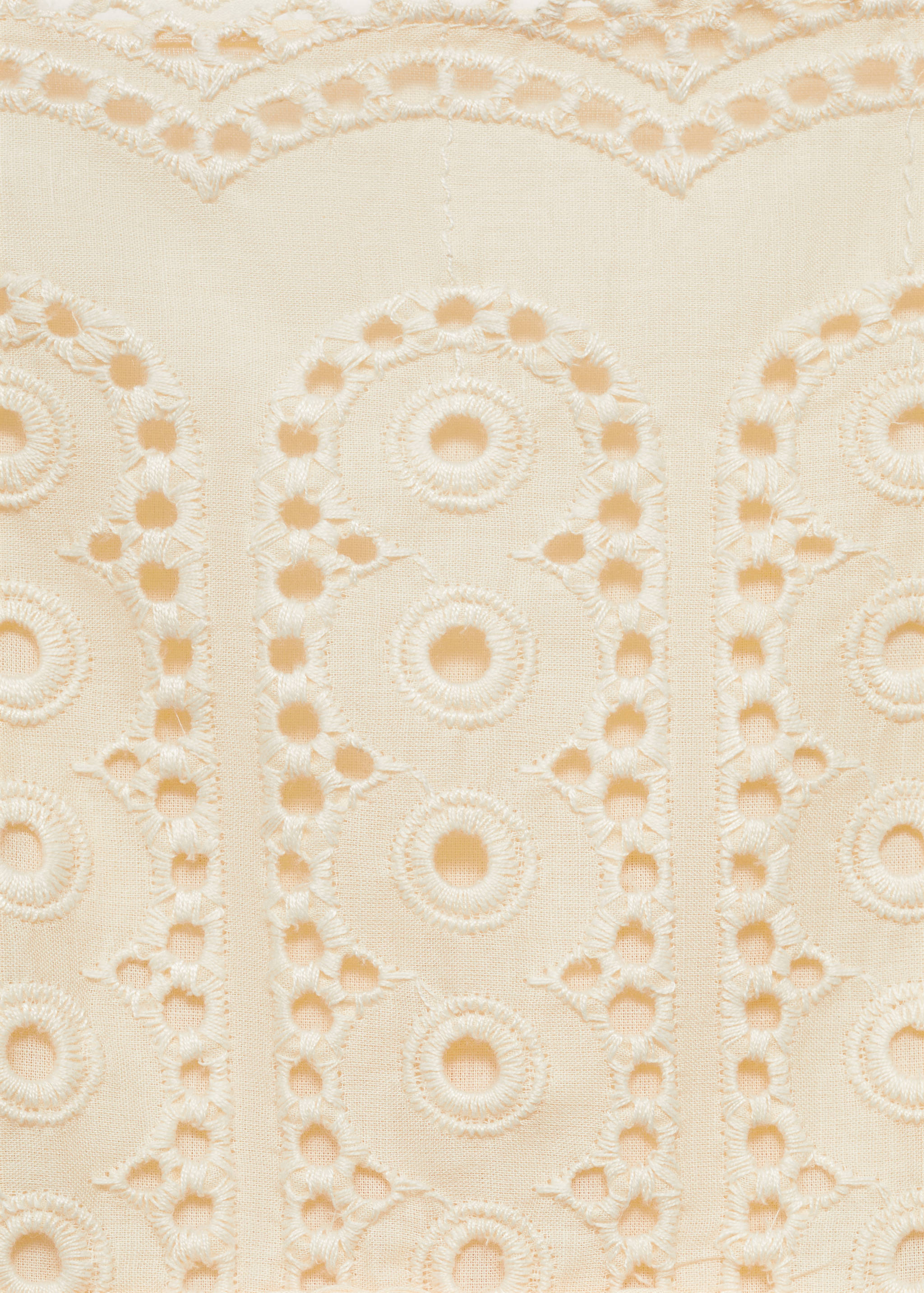 Embroidered dress with side slits - Details of the article 0