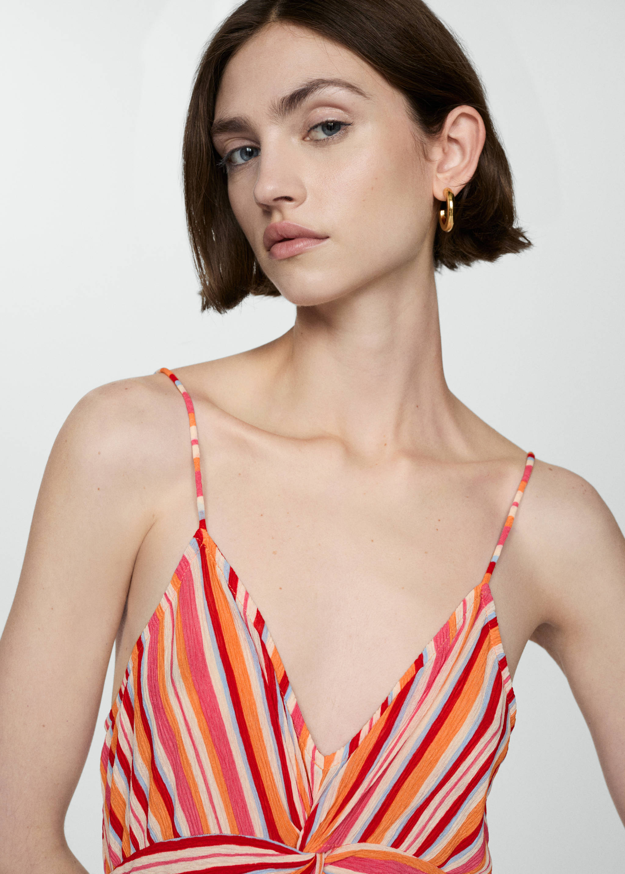 Stripped print dress - Medium plane