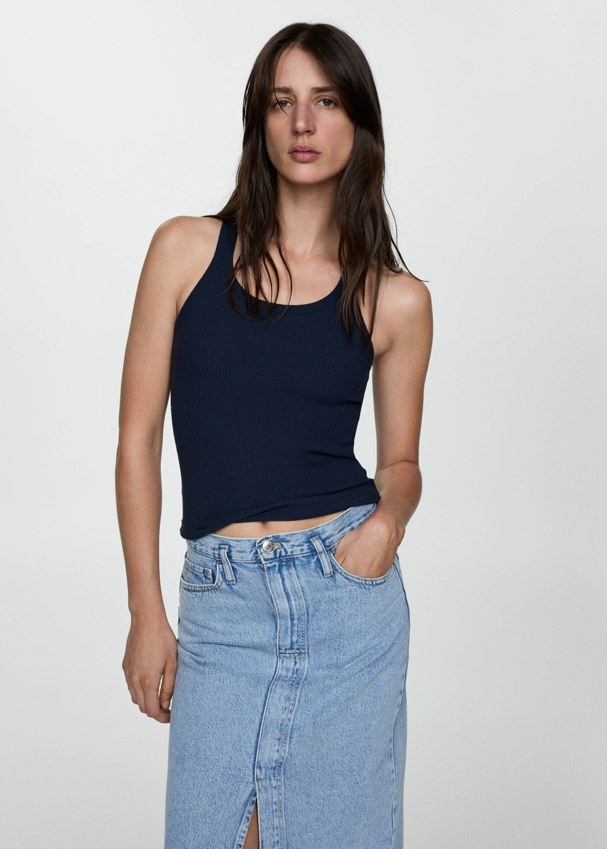 Jupe jean fendue - Détail de l'article 1