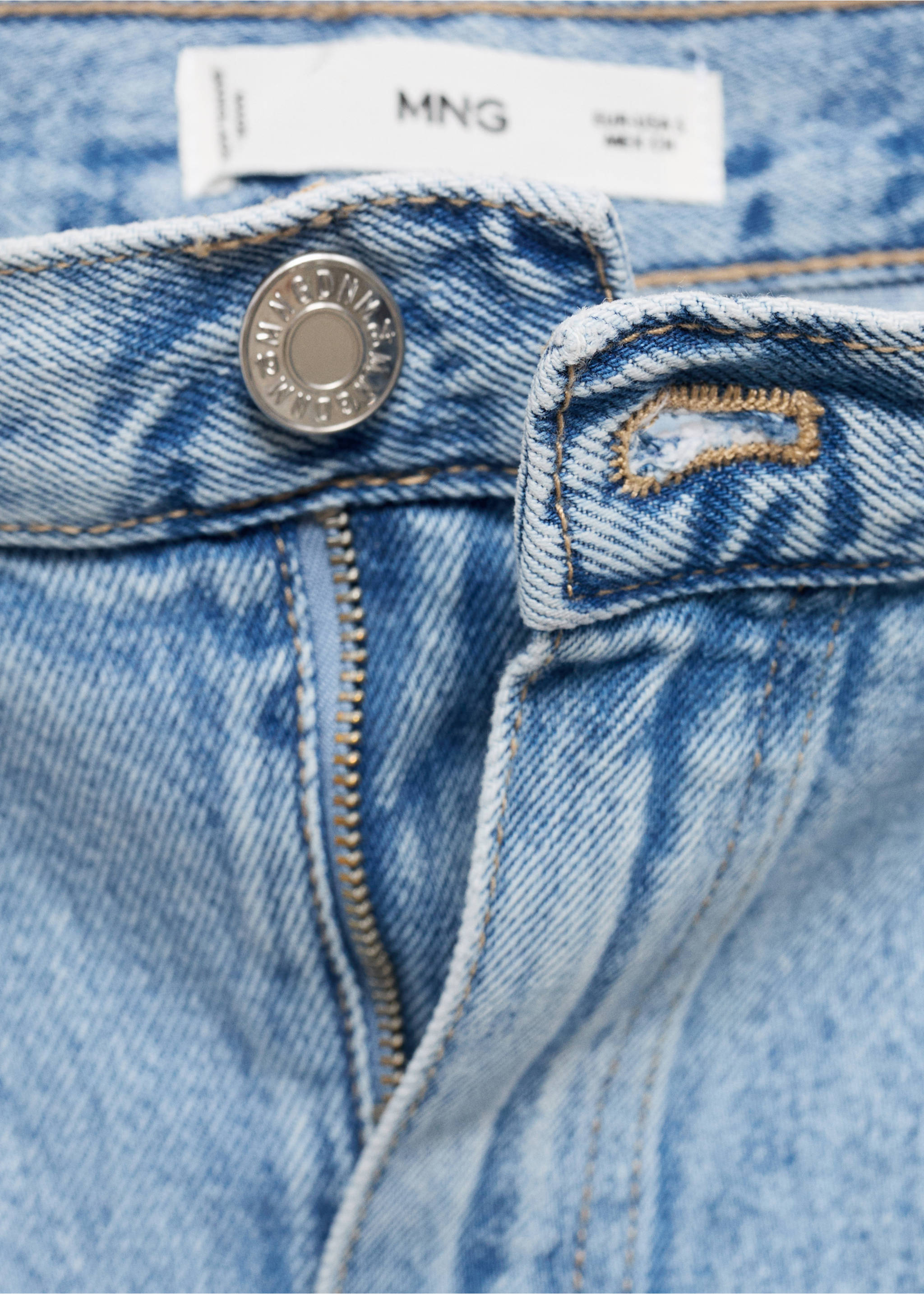 Jupe jean fendue - Détail de l'article 0, Bleu clair. Ref: 77040364-00.