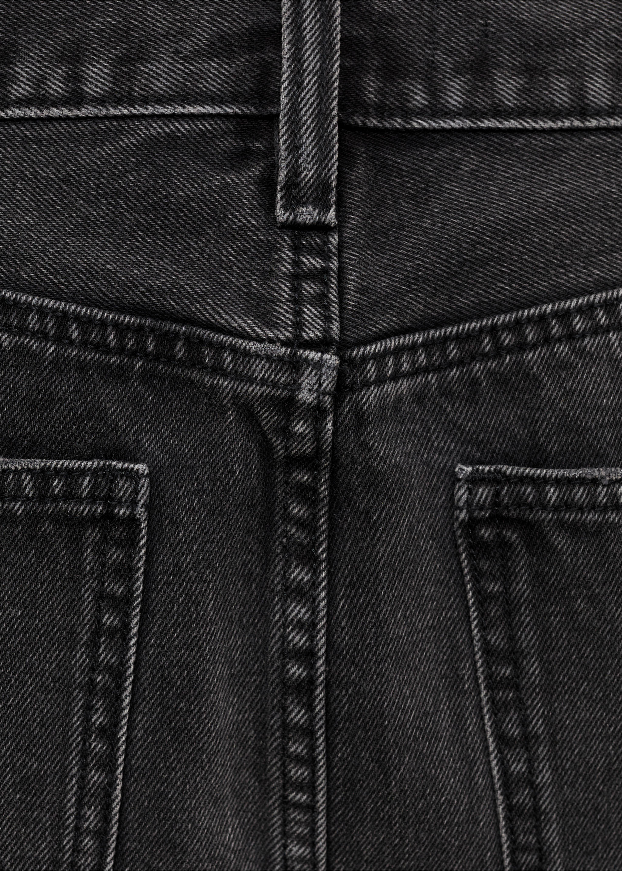 Minijupe jean ourlet effiloché - Détail de l'article 0, Black denim. Ref: 77040365-00.