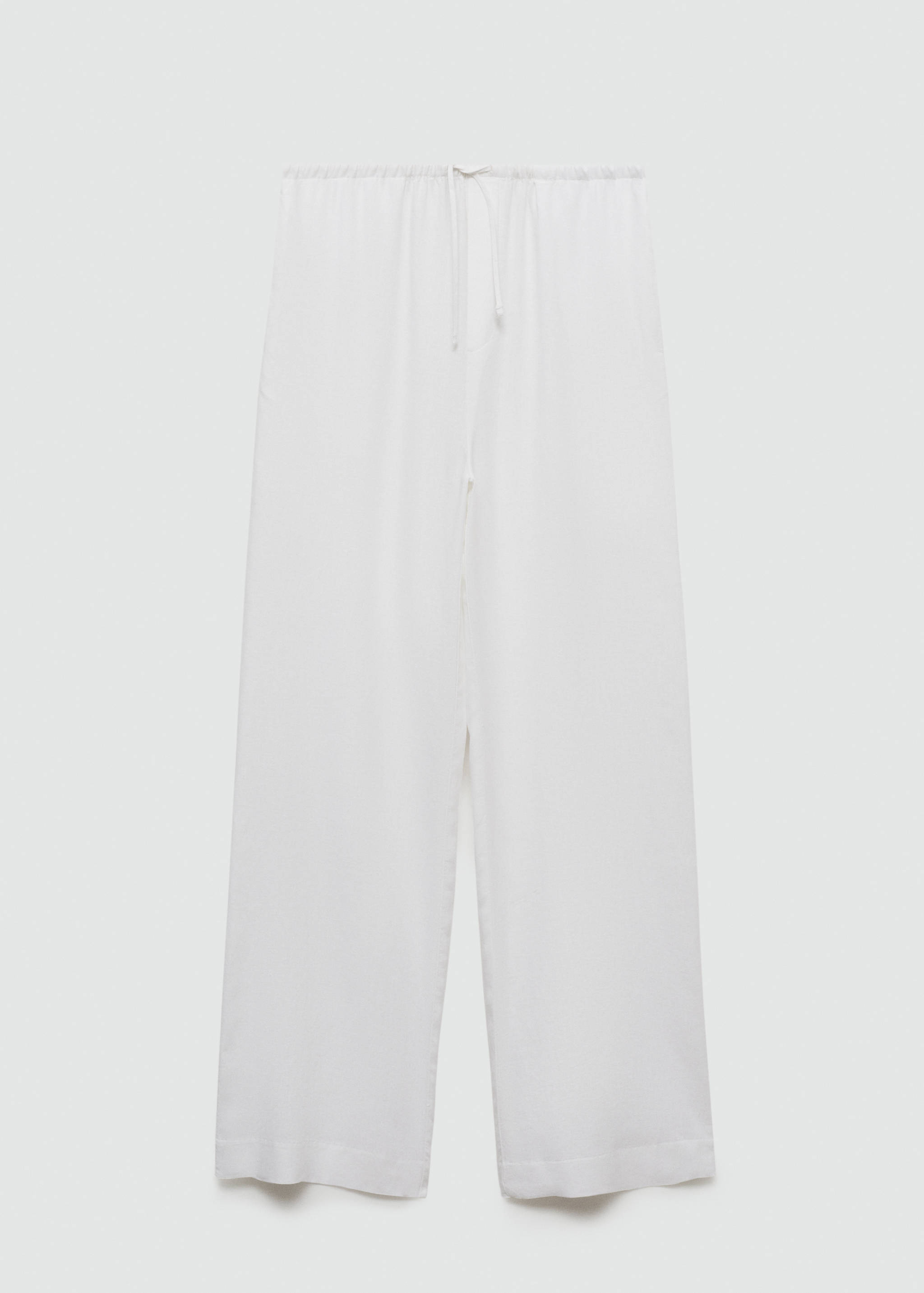 Straight linen-blend trousers - Article without model