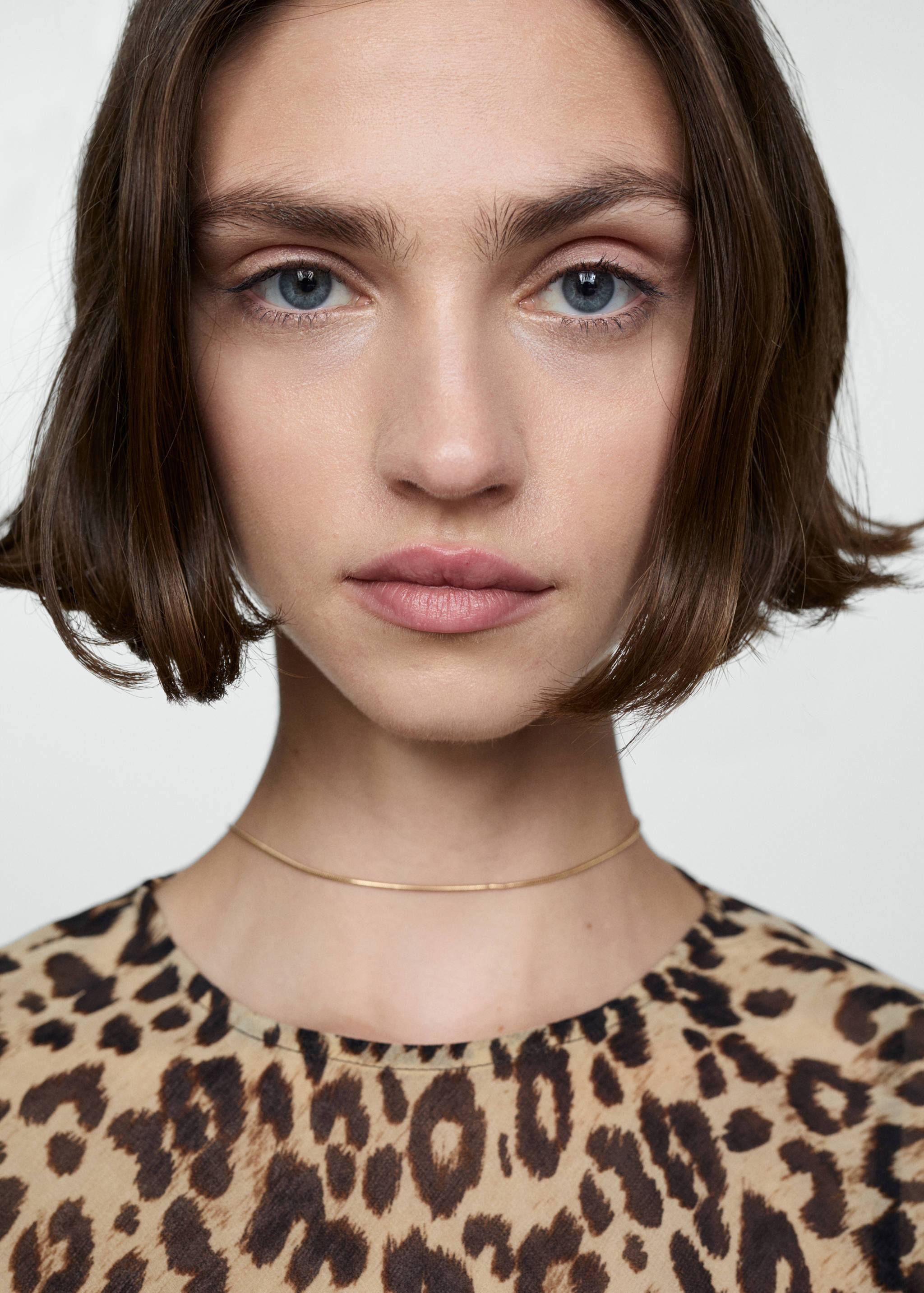 短款豹纹连衣裙 - null