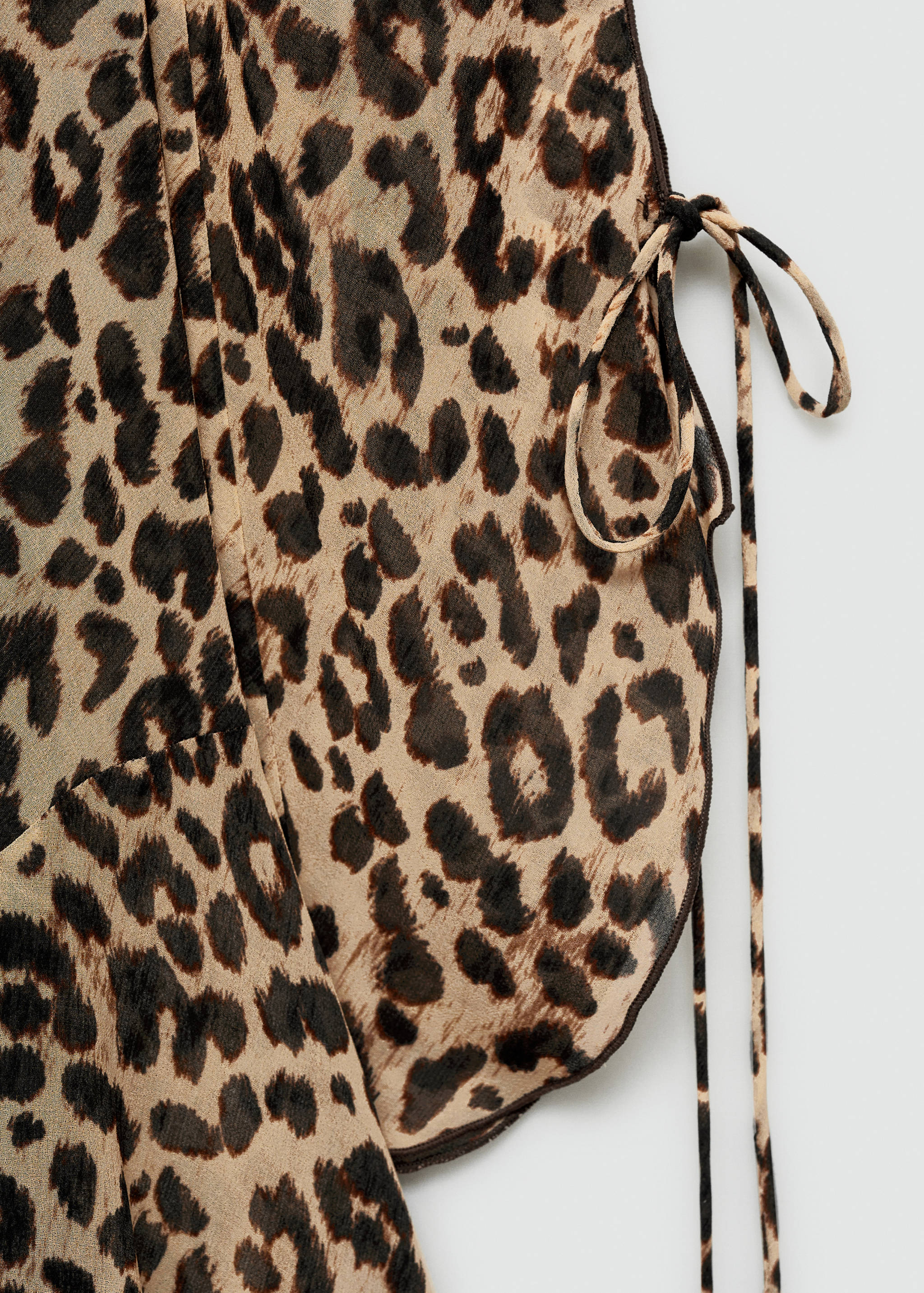 短款豹纹连衣裙 - null