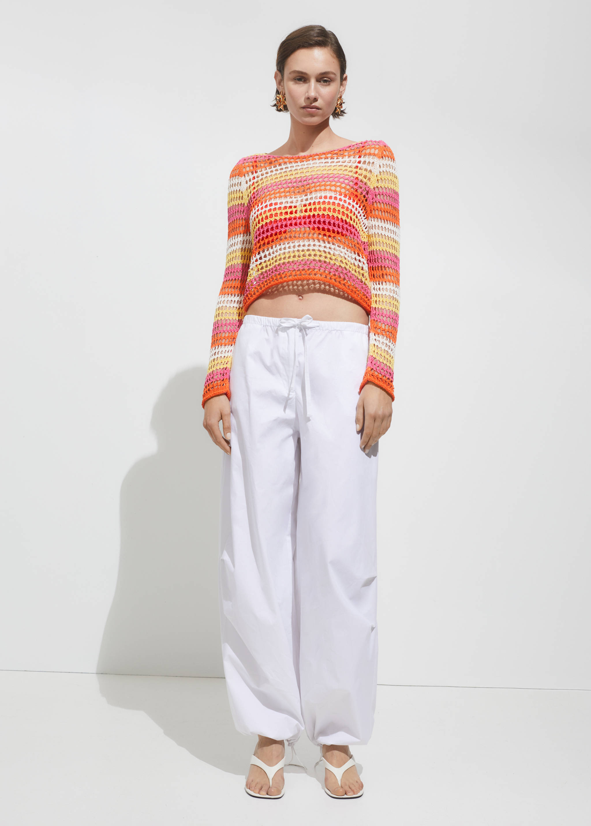 Pull-over crochet combiné - Plan général