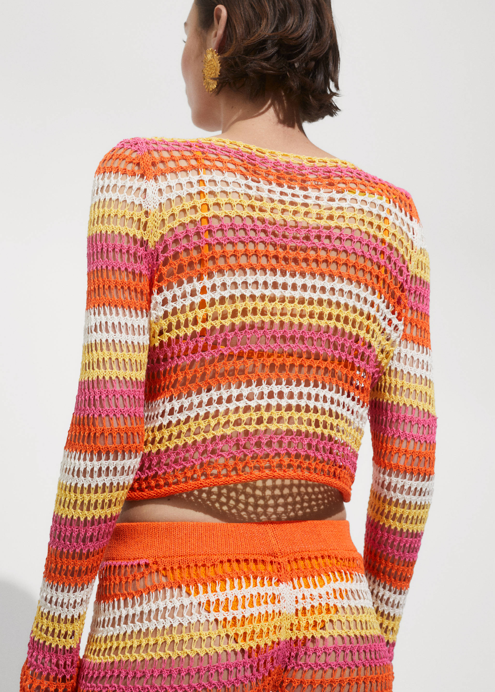 Pull-over crochet combiné - Verso de l’article