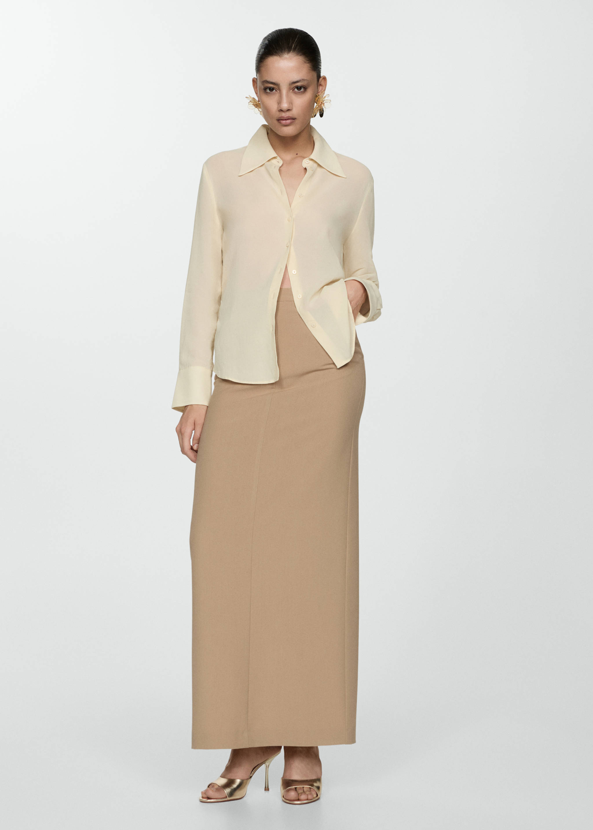 Long pencil skirt - General plane