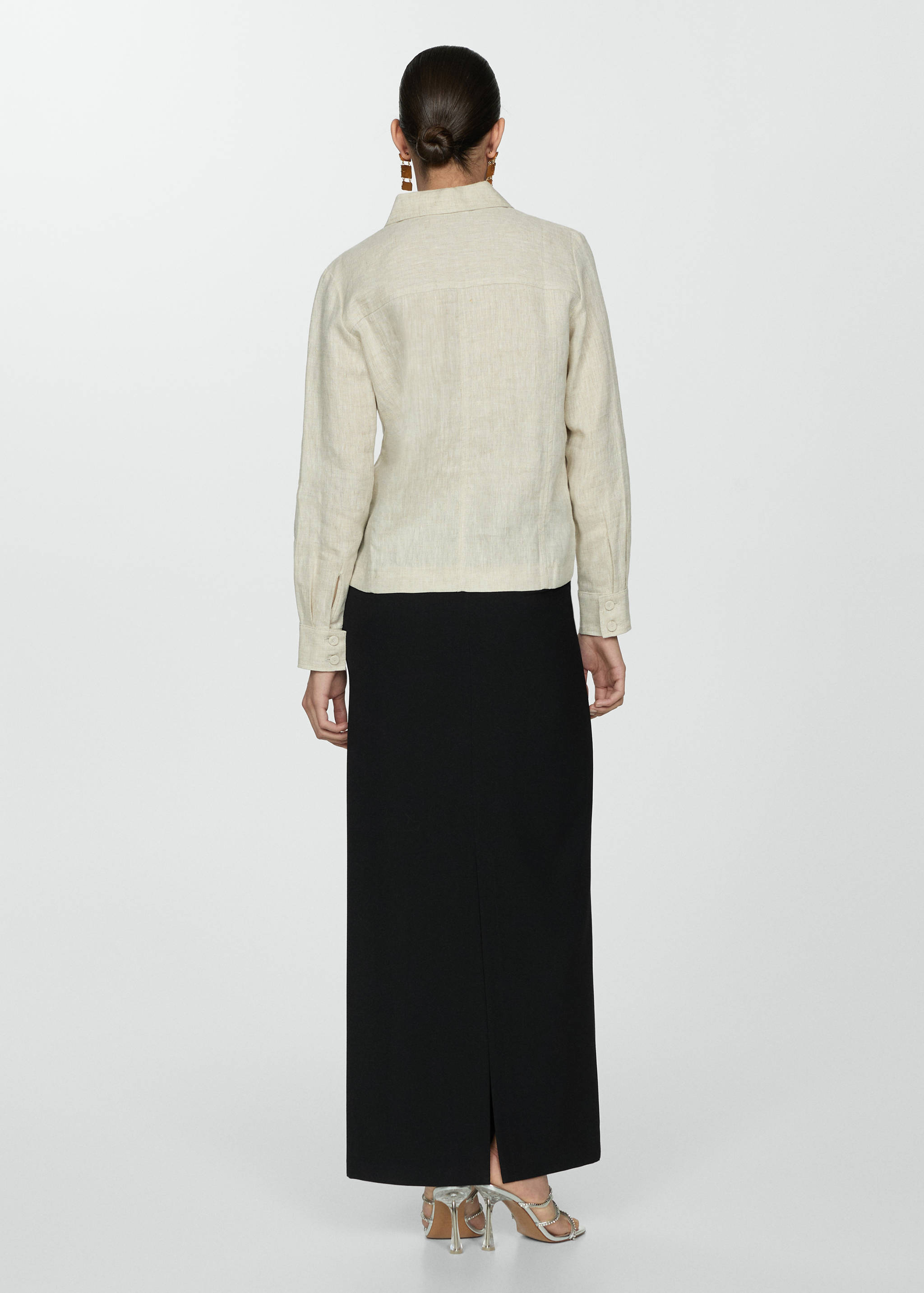 Длинная юбка-карандаш - Обратная сторона изделия