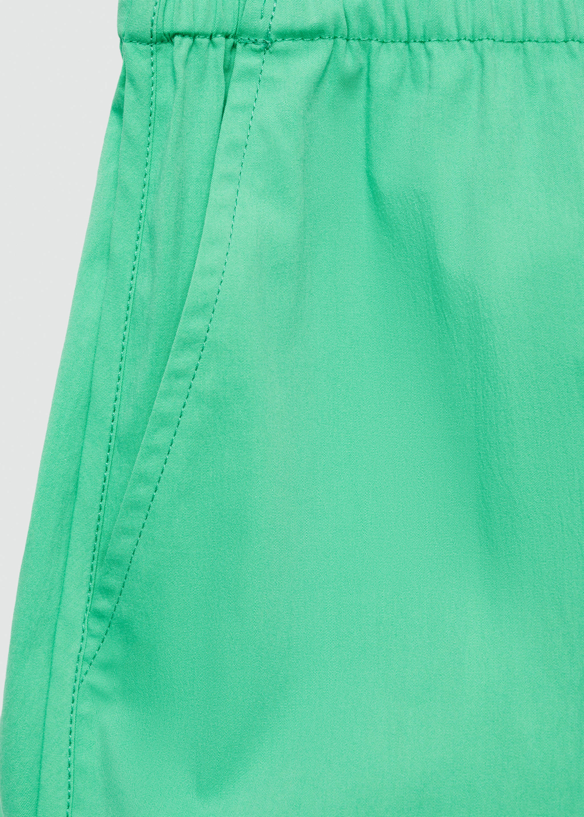 Cotton shorts with elastic waist - Details of the article 0