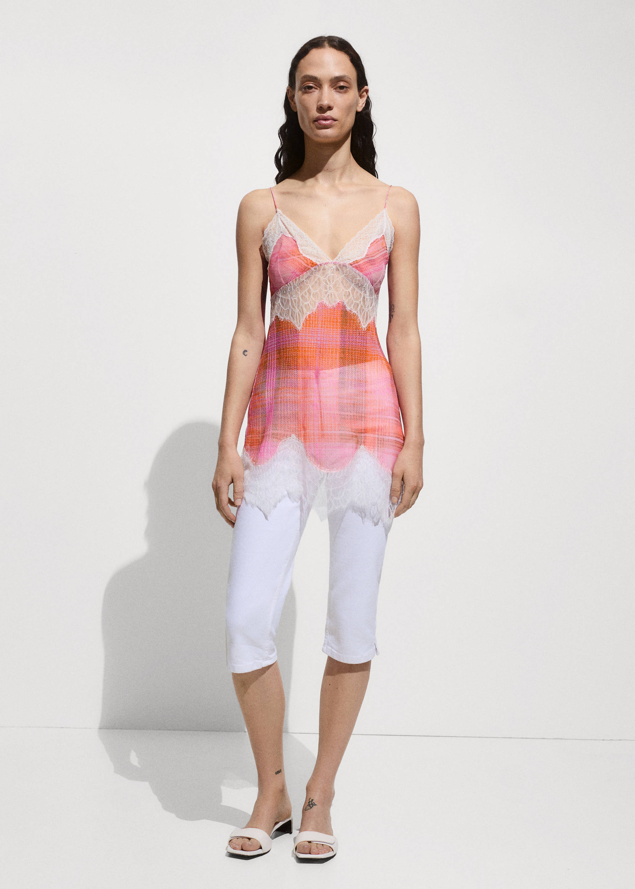 Top imprimé dentelle - Plan général