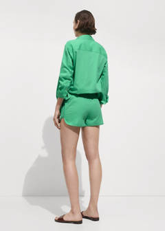 Buttoned cotton shirt — Green 3