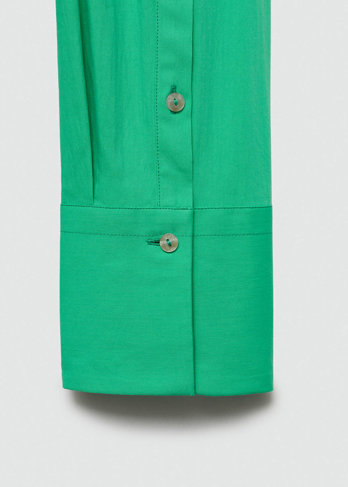 Buttoned cotton shirt — Green