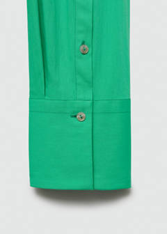 Buttoned cotton shirt — Green 7