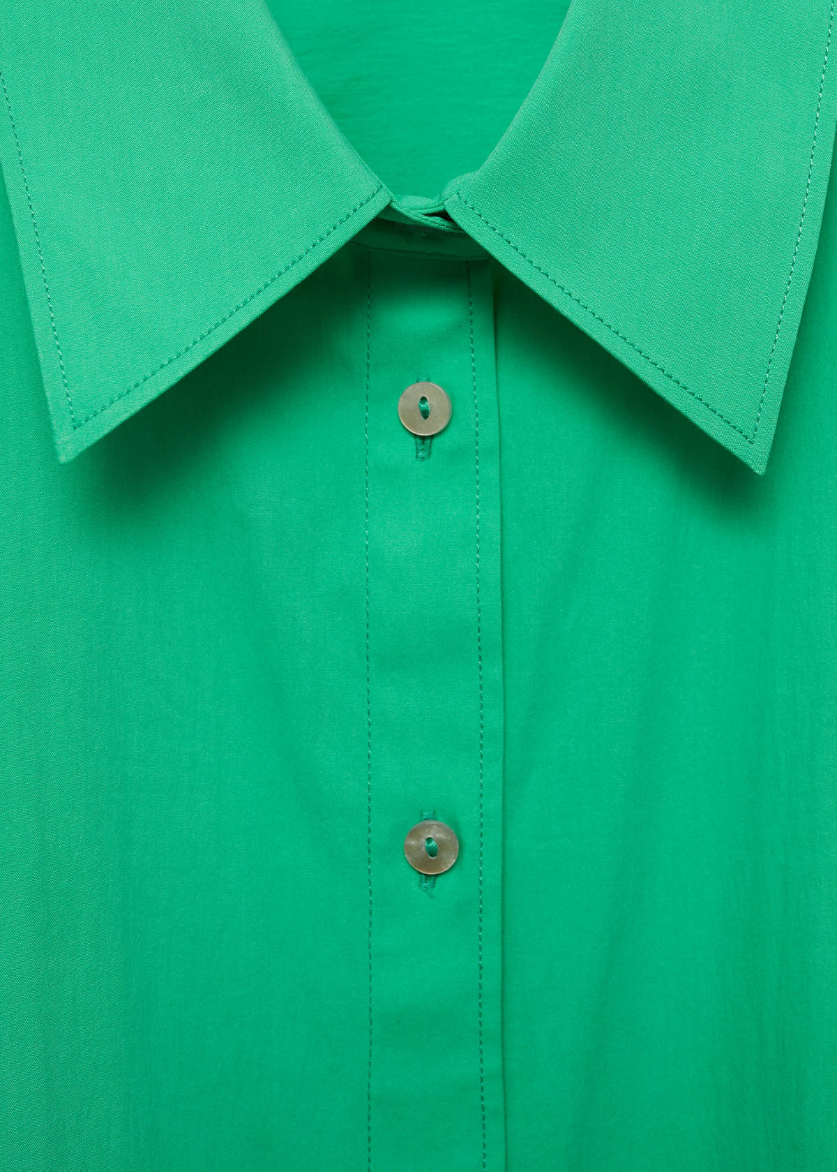 Buttoned cotton shirt — Green