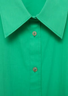 Buttoned cotton shirt — Green 8