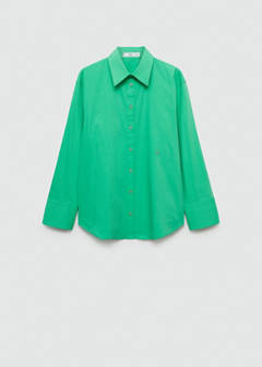 Buttoned cotton shirt — Green 6