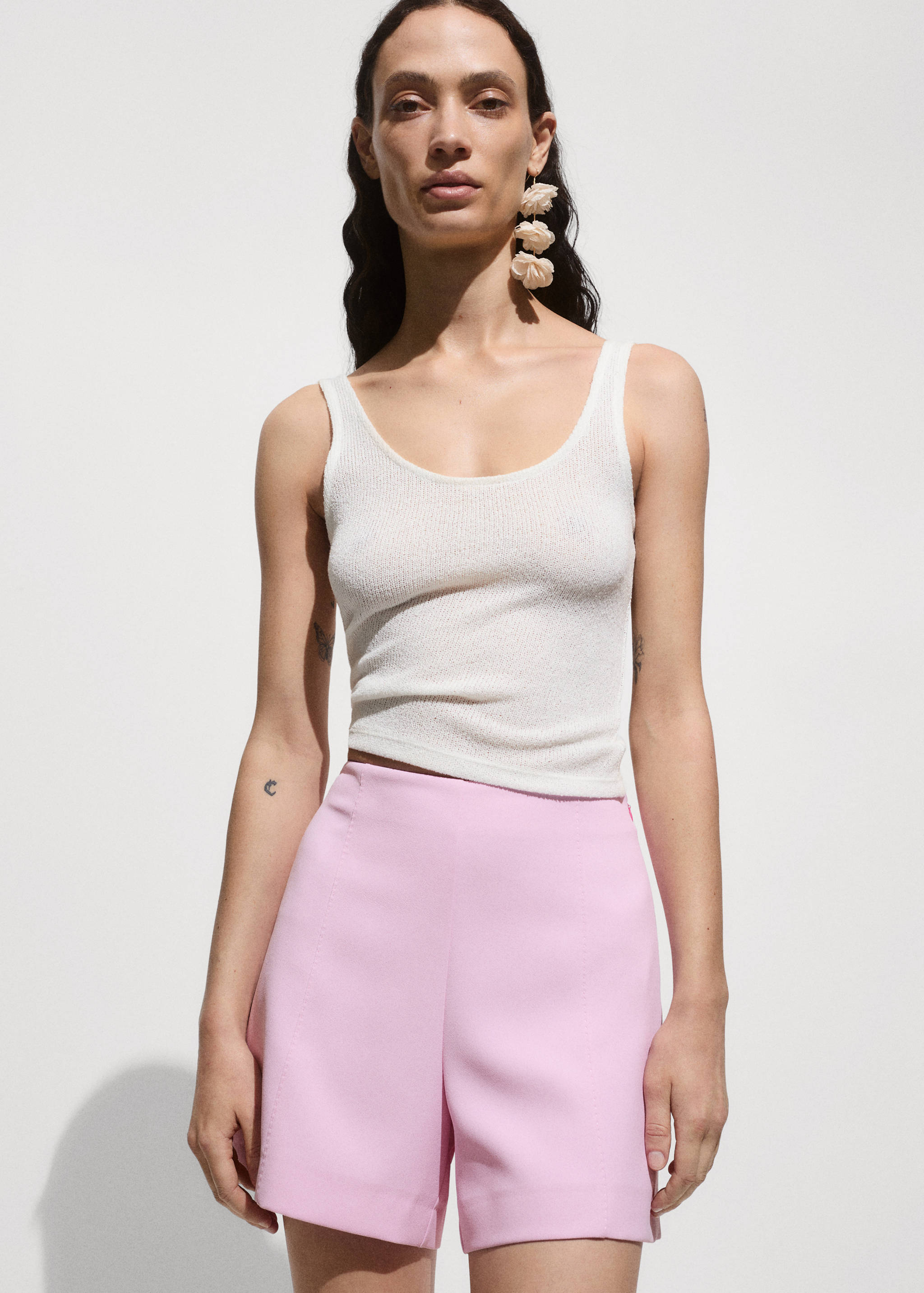 直筒中腰短裤 - null