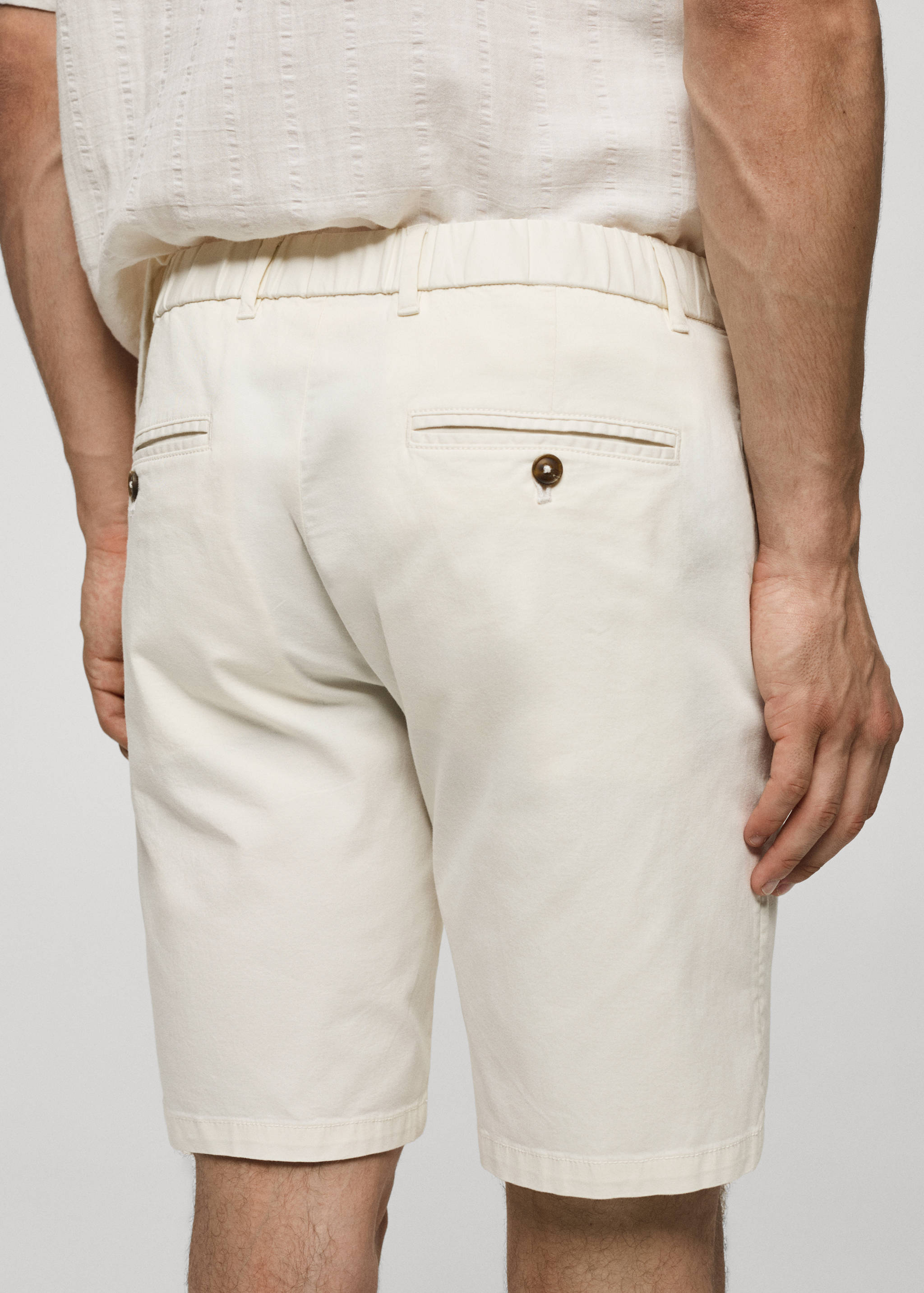 Slim-fit chino cotton bermuda shorts - Details of the article 6