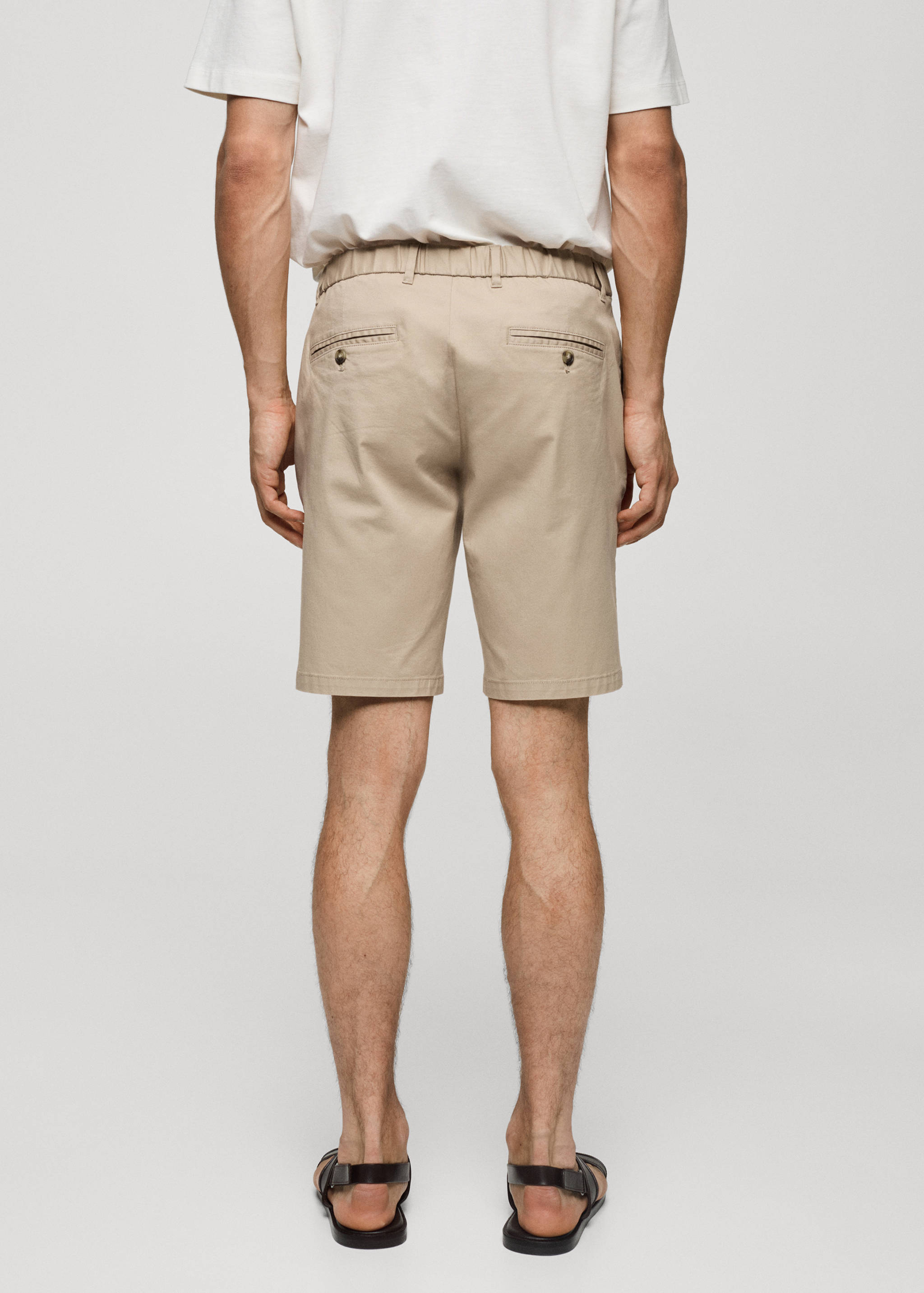 Slim-fit chino cotton bermuda shorts - Reverse of the article