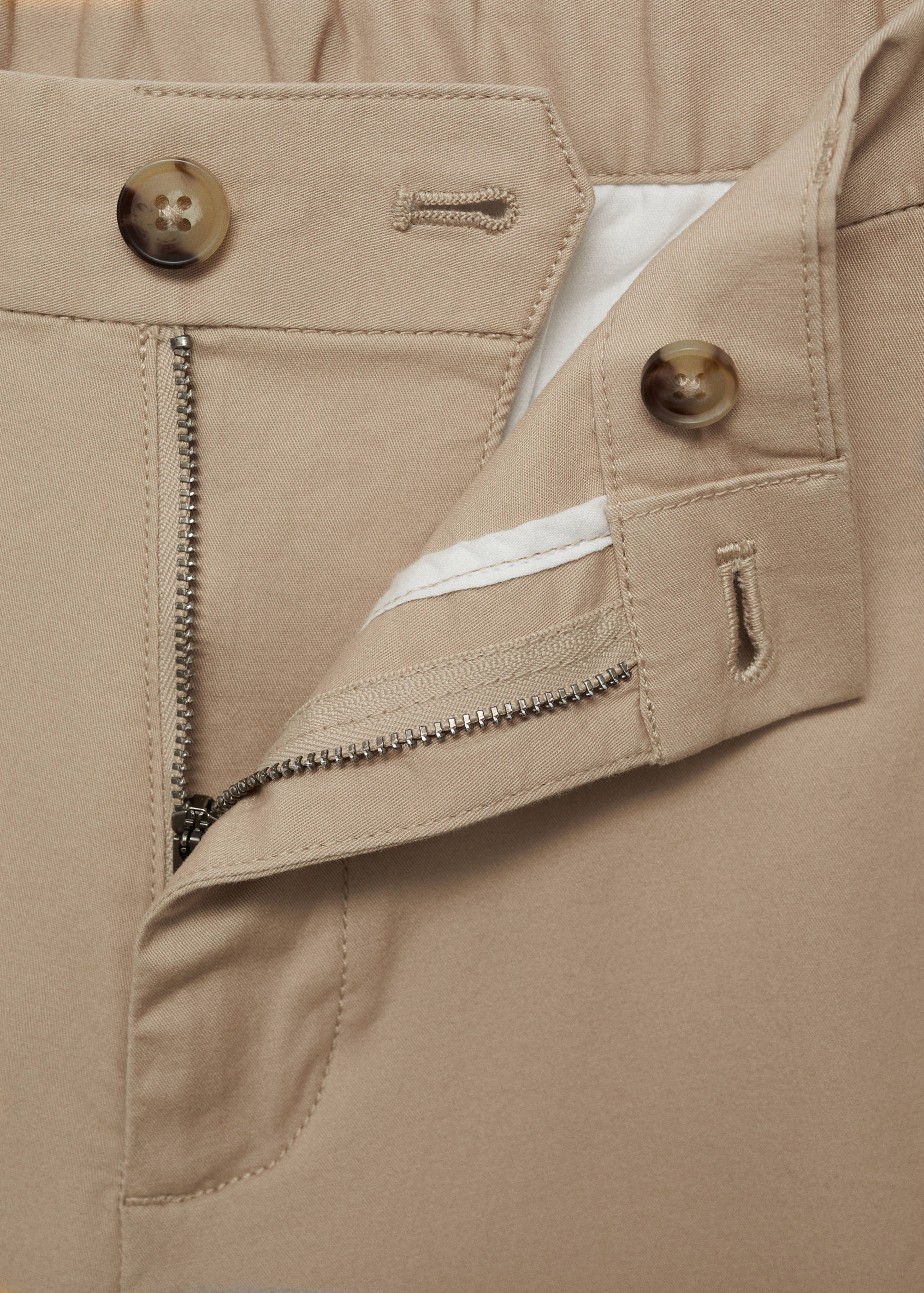 Slim-fit chino cotton bermuda shorts - Details of the article 8