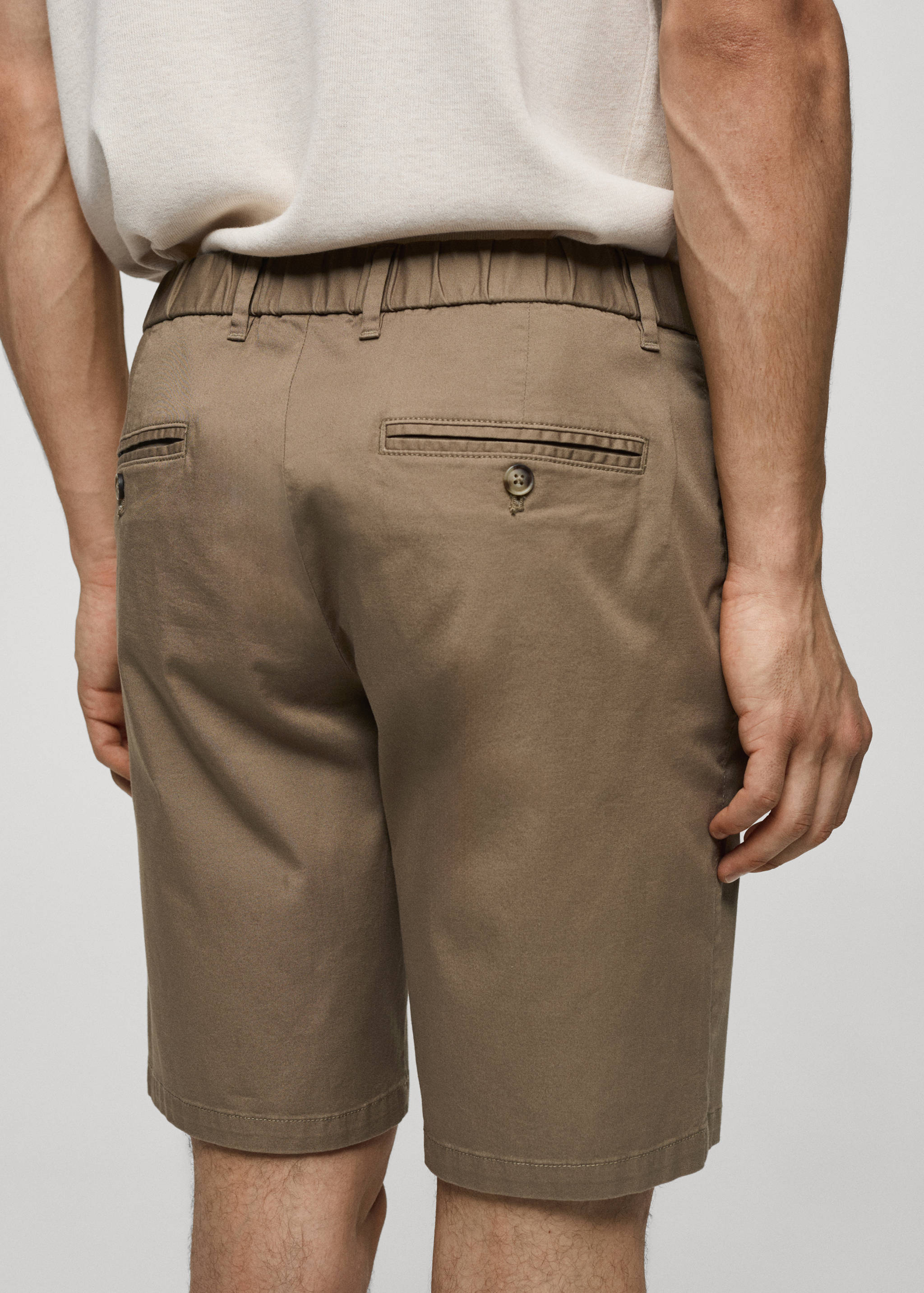 Slim-fit chino cotton bermuda shorts - Details of the article 6