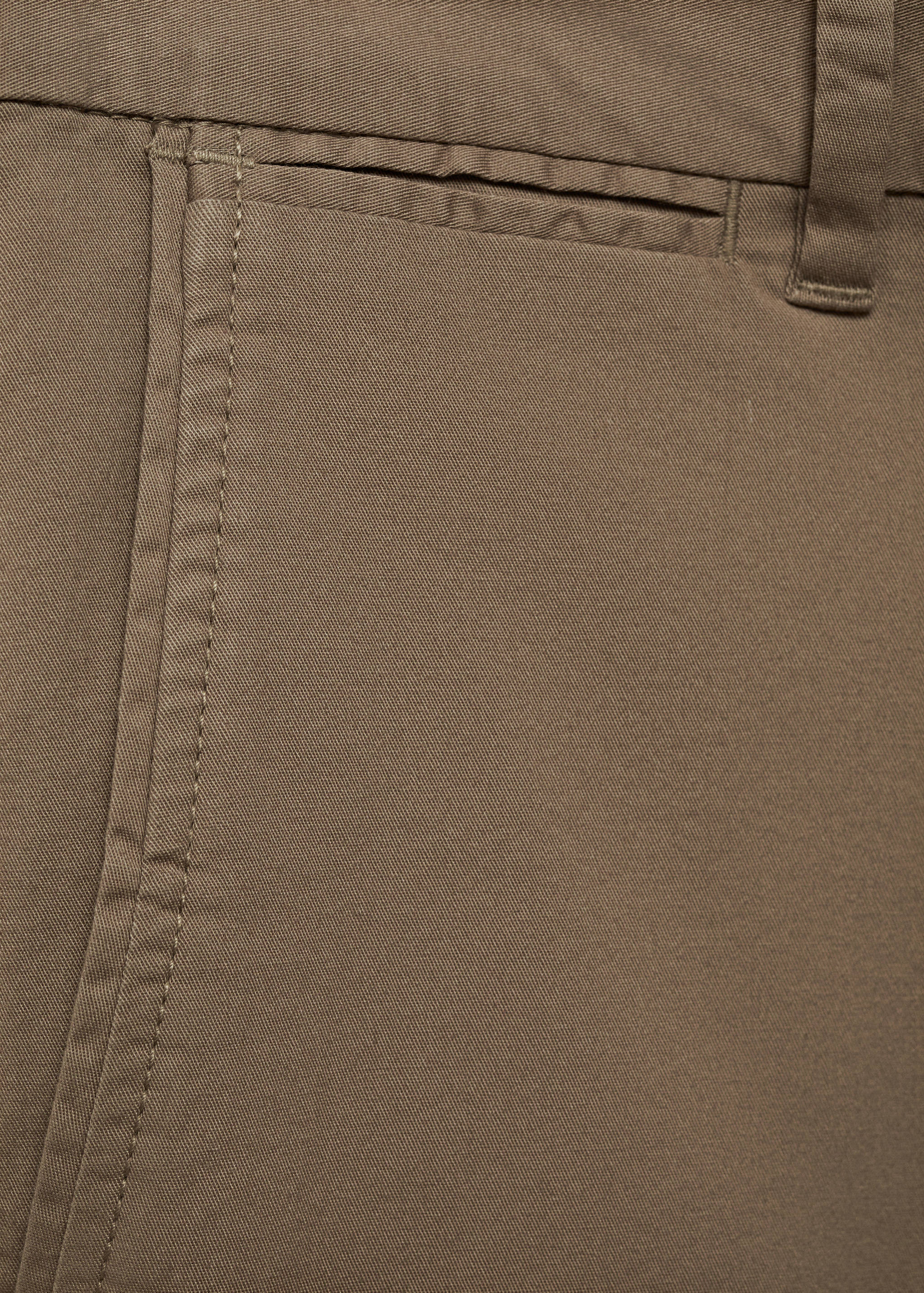 Slim-fit chino cotton bermuda shorts - Details of the article 8