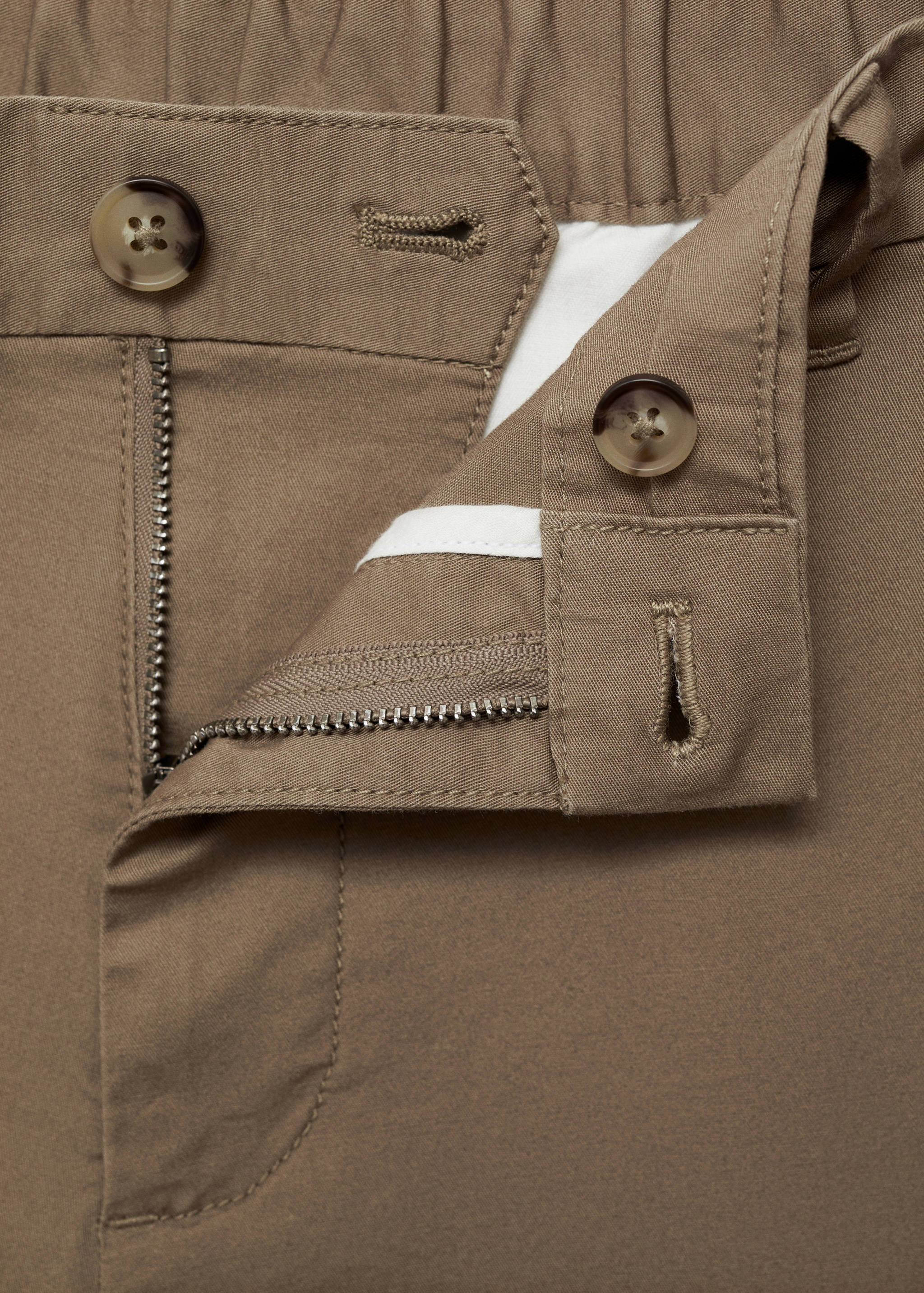 Slim-fit chino cotton bermuda shorts - Details of the article 0